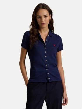 Polo Ralph Lauren Polo Ralph Lauren Marškiniai 211939272001 Tamsiai mėlyna Slim Fit