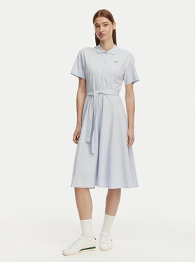 Lacoste Lacoste Krekla kleita EF9621 Gaiši zila Regular Fit
