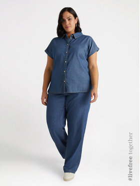 Fiorella Rubino Fiorella Rubino Koszula 5470T001279N024 Niebieski Boxy Fit