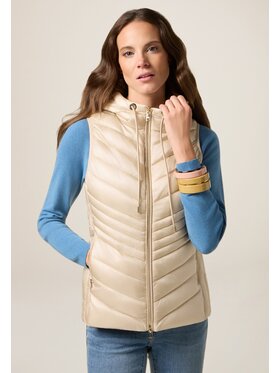 Oltre Oltre Giubbotto piumino F610R101467N002 Écru Slim Fit