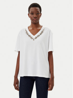Liu Jo Liu Jo T-krekls WA5146 JS923 Balts Regular Fit