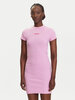 Tommy Jeans Tommy Jeans Kleid für den Alltag Script DW0DW21186 Rosa Slim Fit