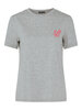 Pieces Pieces T-shirt Maria 17155082 Siva Relaxed Fit