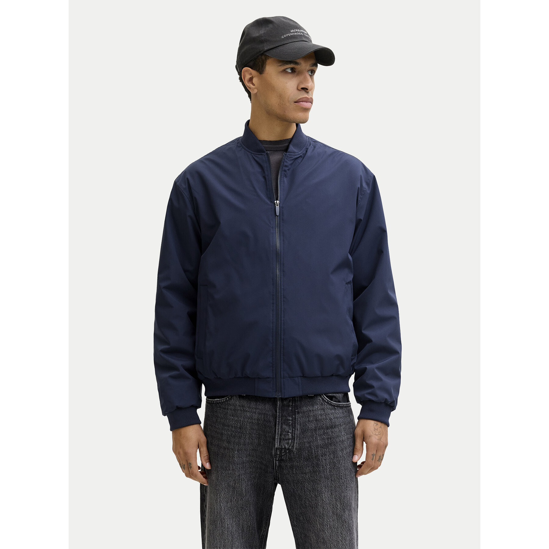 Jack & Jones Kurtka bomber Echarge 12268608 Granatowy Regular Fit