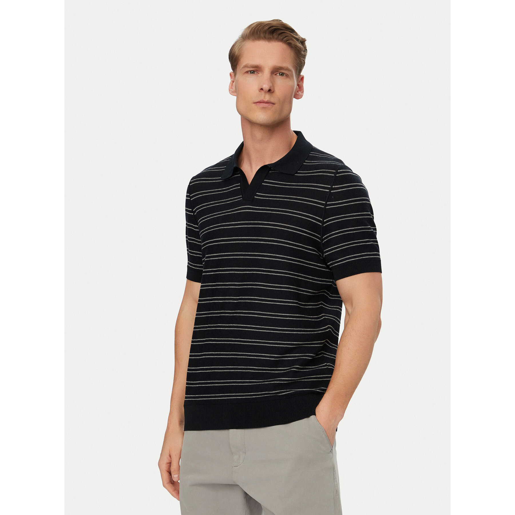 BOSS Polo H-Narciso 50560483 Granatowy Regular Fit