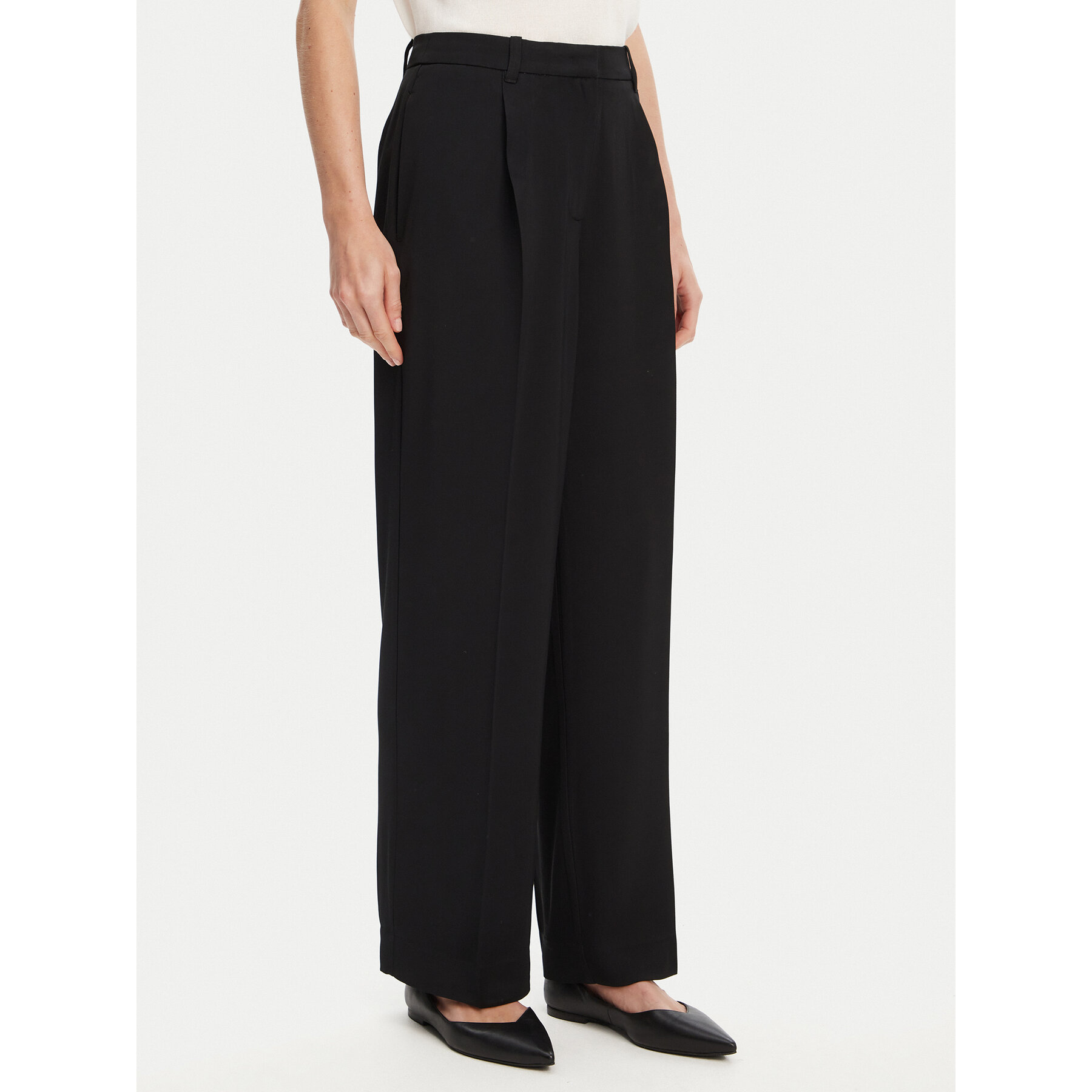 Tommy Hilfiger Spodnie materiałowe WW0WW46749 Czarny Relaxed Fit