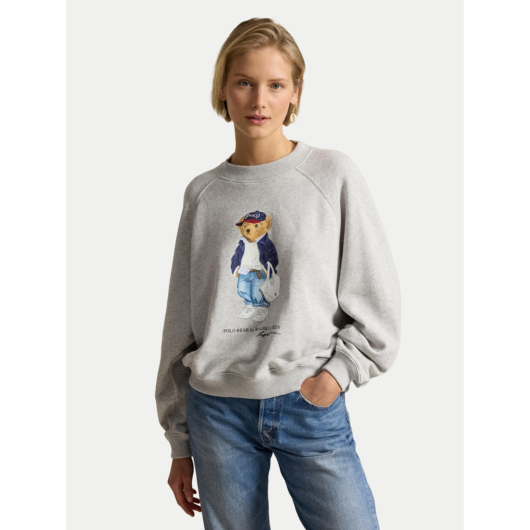 Polo Ralph Lauren Bluza 211A96185001 Szary Relaxed Fit