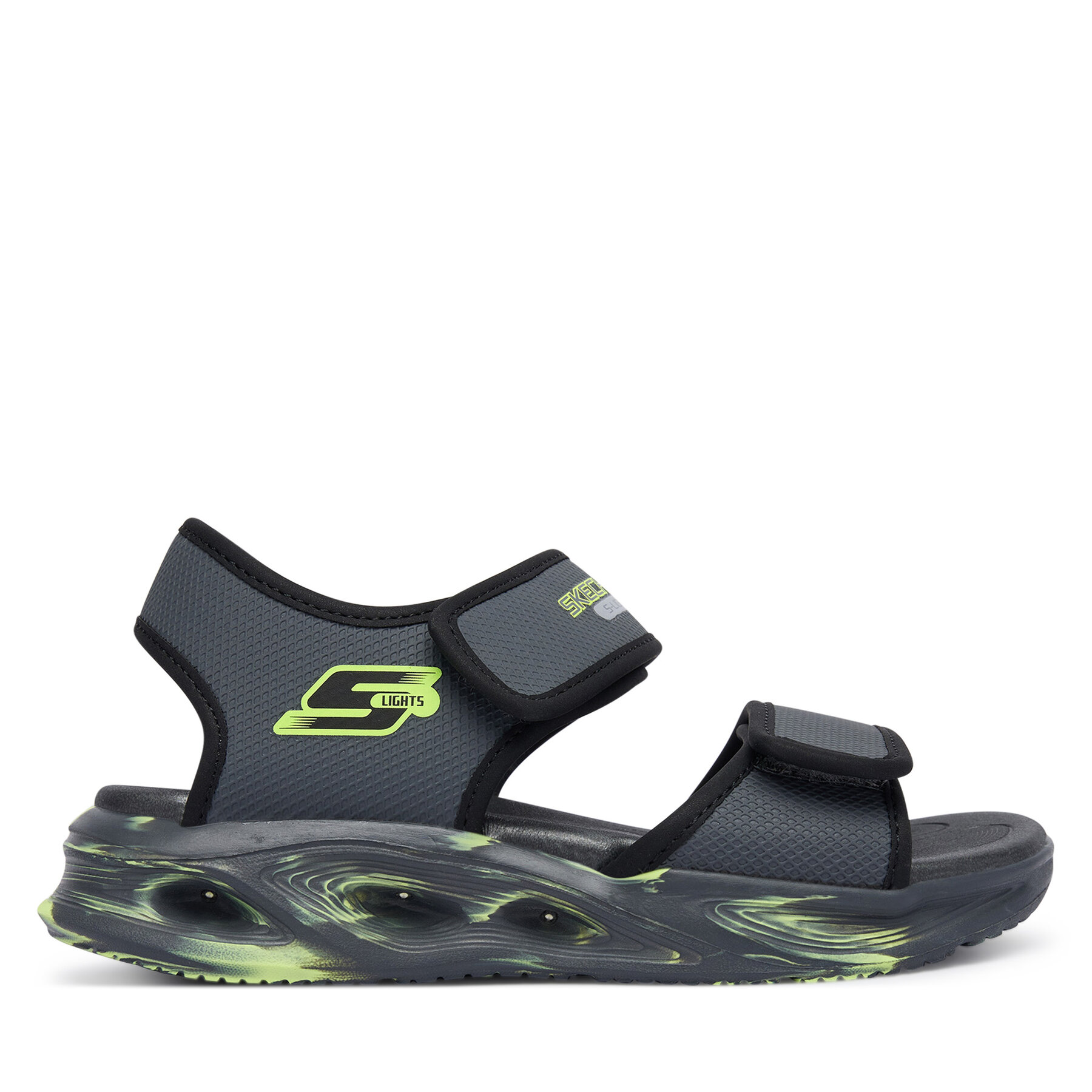 Skechers Sandały Sola Glow Sandal 407032L/CCBK Szary