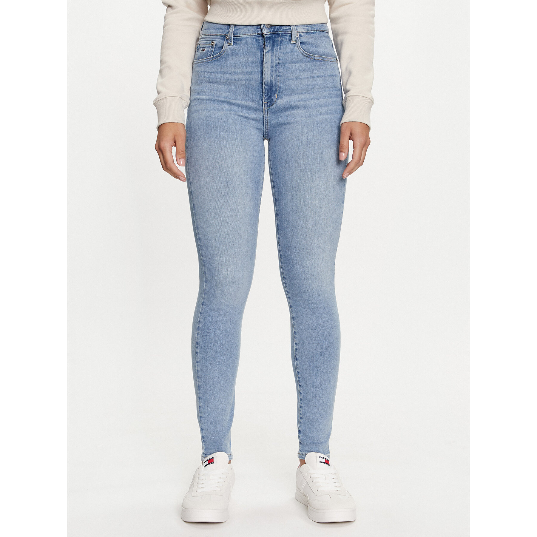 Tommy Jeans Jeansy Sylvia DW0DW19268 Niebieski Skinny Fit