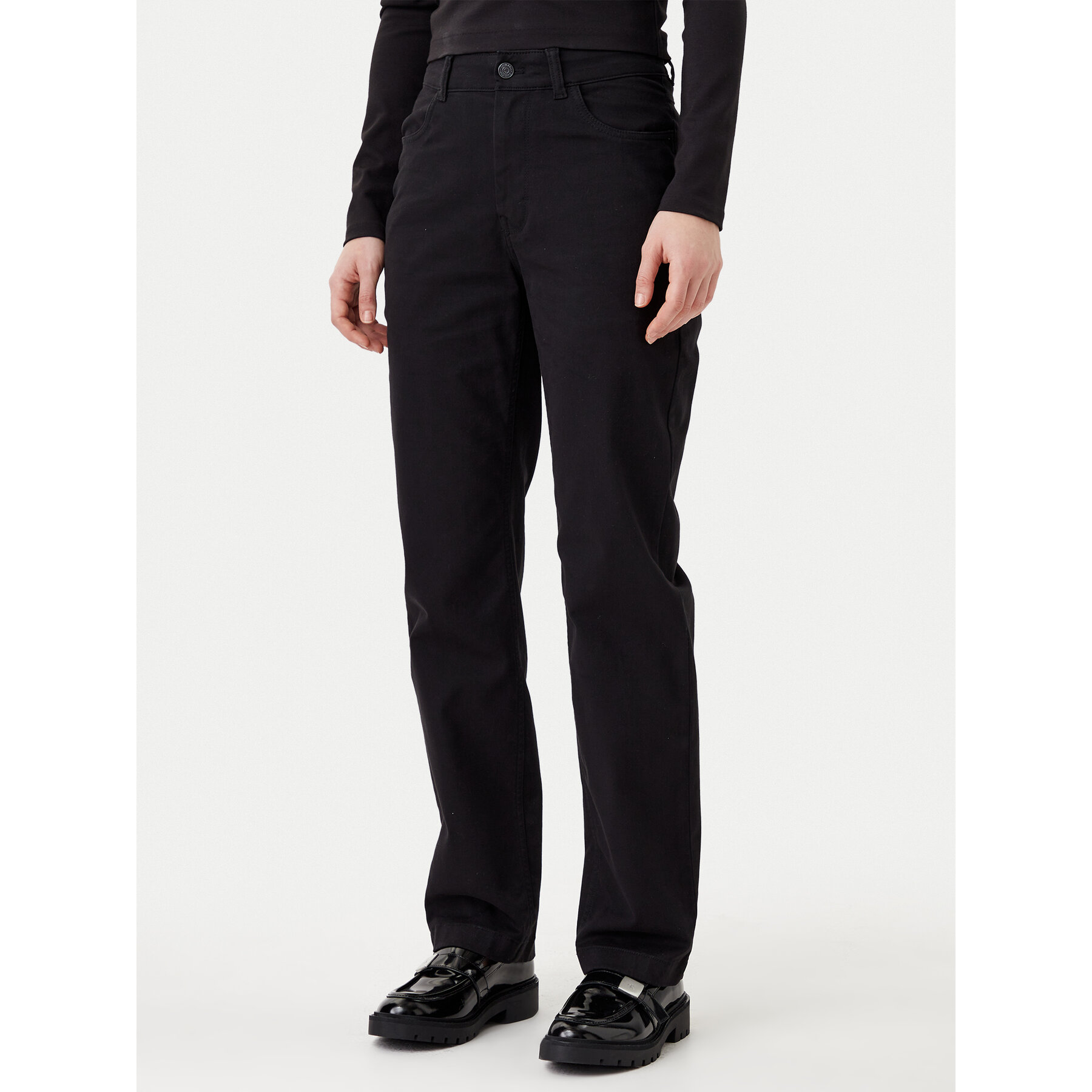 Calvin Klein Jeans Spodnie materiałowe J20J224852 Czarny Straight Fit