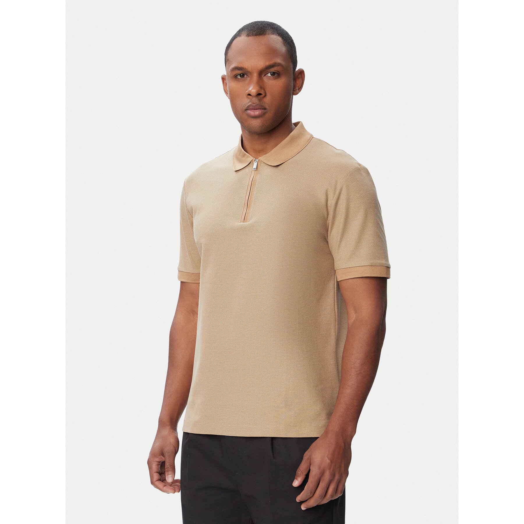 BOSS Polo H-Pei 88 50565320 Beżowy Regular Fit