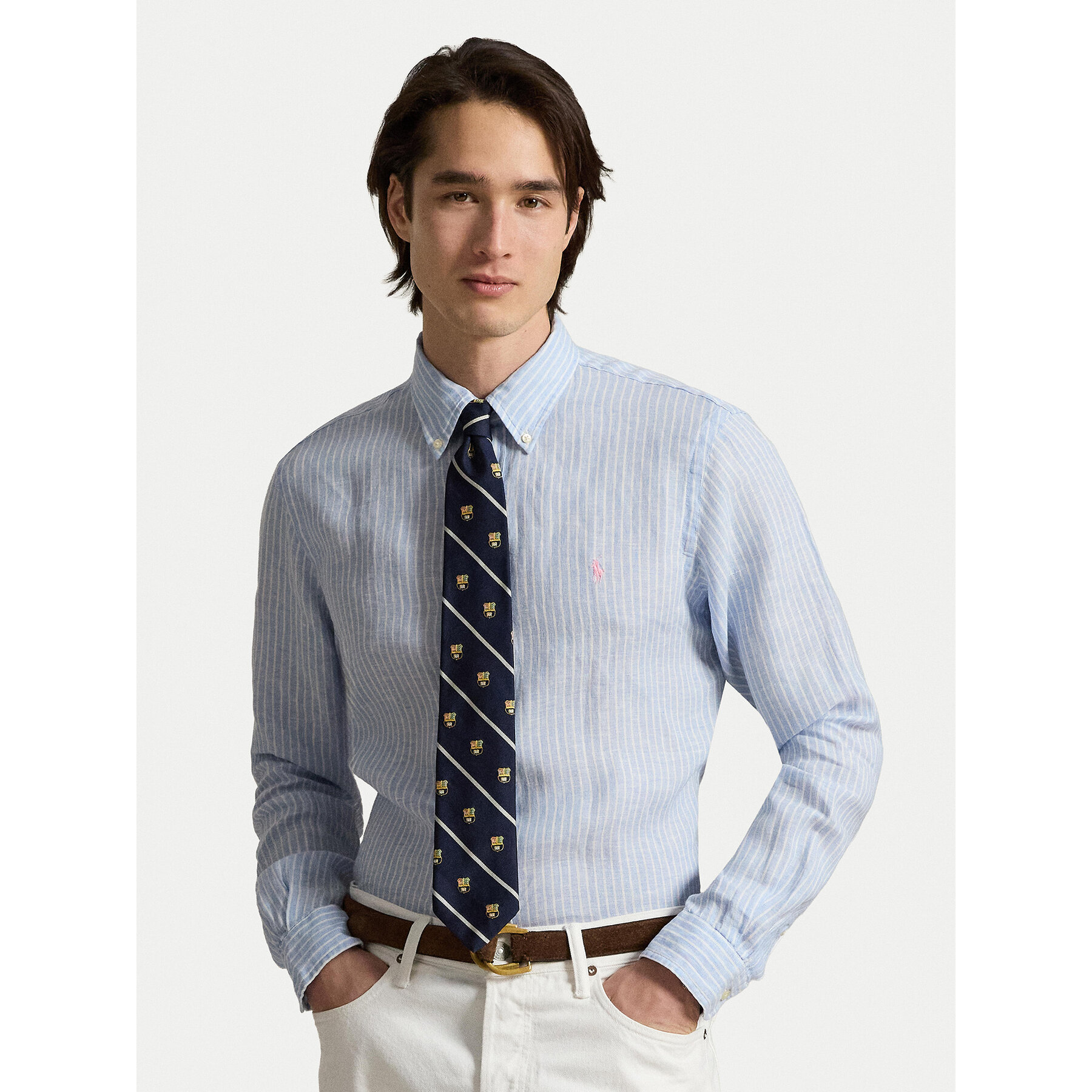 Polo Ralph Lauren Koszula 710B15594005 Niebieski jasny Custom Fit