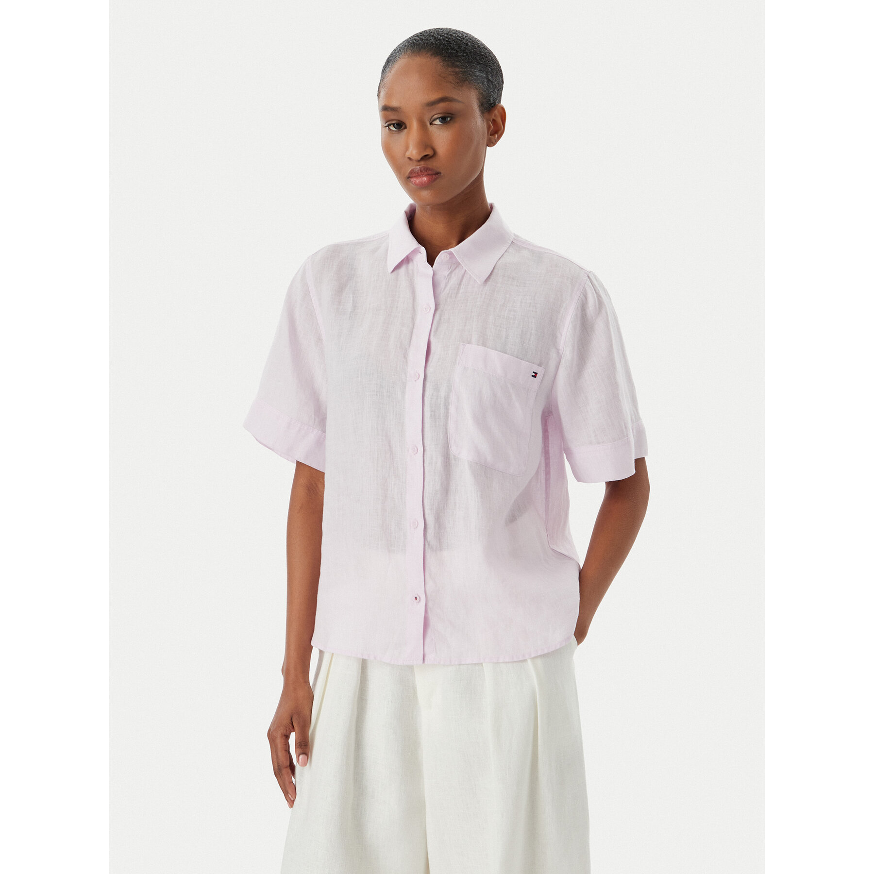 Tommy Hilfiger Koszula WW0WW48925 Fioletowy Relaxed Fit