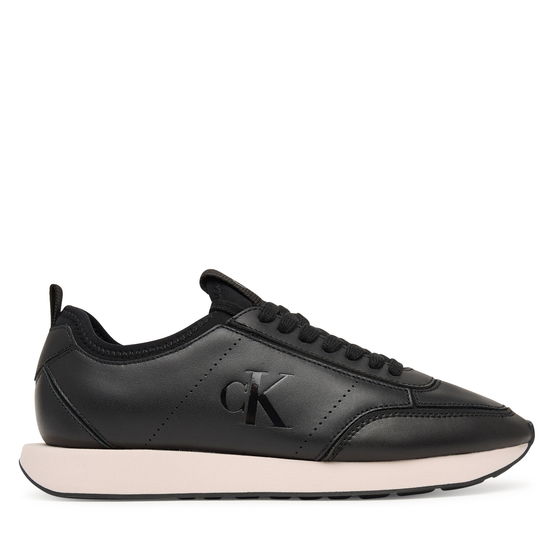 Calvin Klein Sneakersy Retro Runner Sock Panl Lth Neo HW0HW03118 Czarny