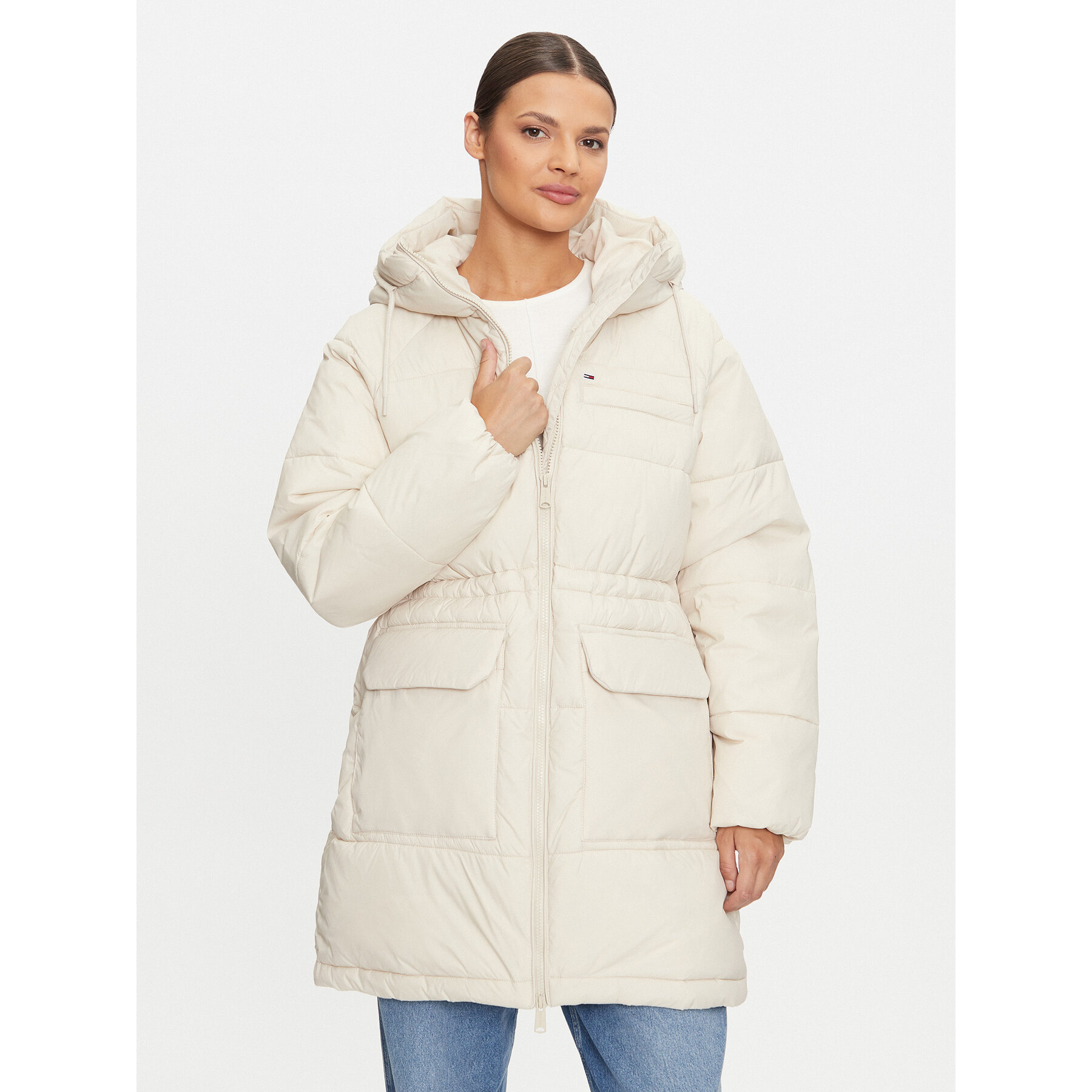 Tommy Jeans Kurtka zimowa Vail DW0DW18842 Beżowy Regular Fit