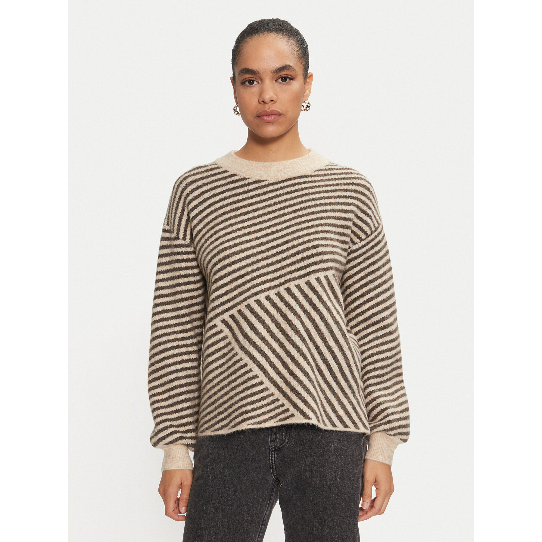 Kaffe Sweter Verana 10509061 Beżowy Regular Fit