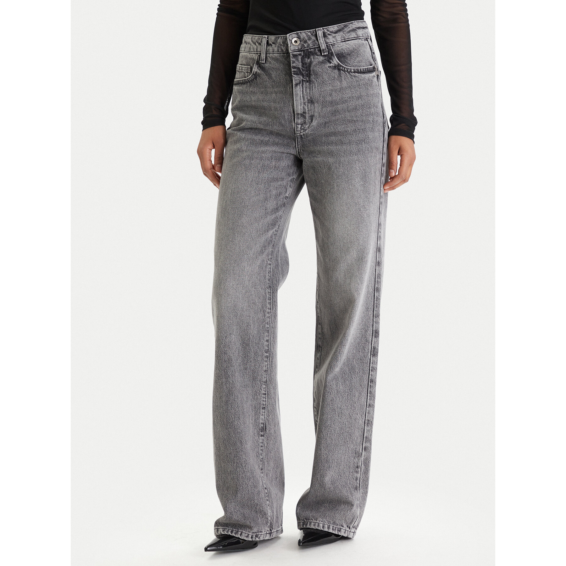 Patrizia Pepe Jeansy 8P0487/D1WZN-S757 Szary Regular Fit