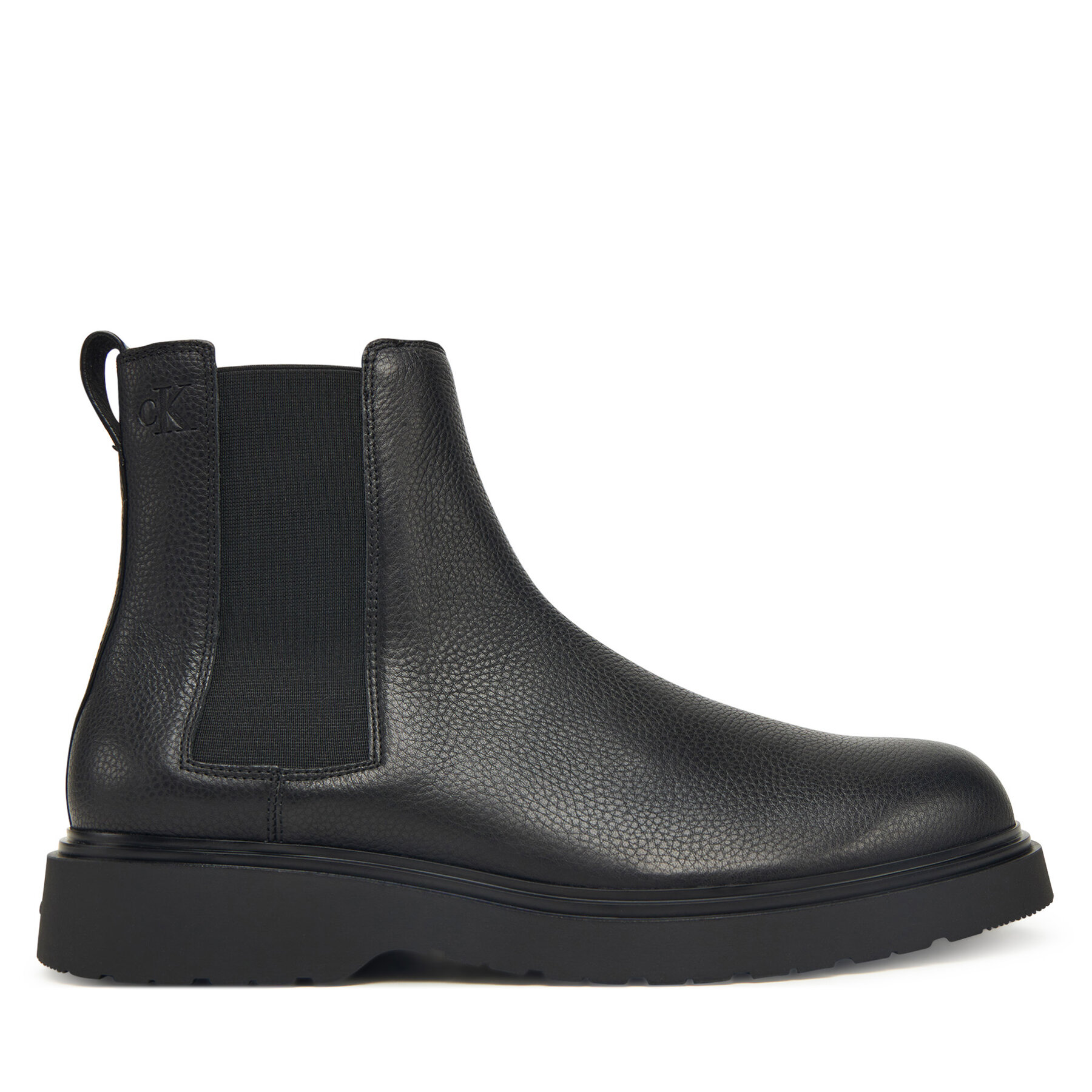 Calvin Klein Sztyblety Combat Ess Chelsea Boot Lth YM0YM01374 Czarny