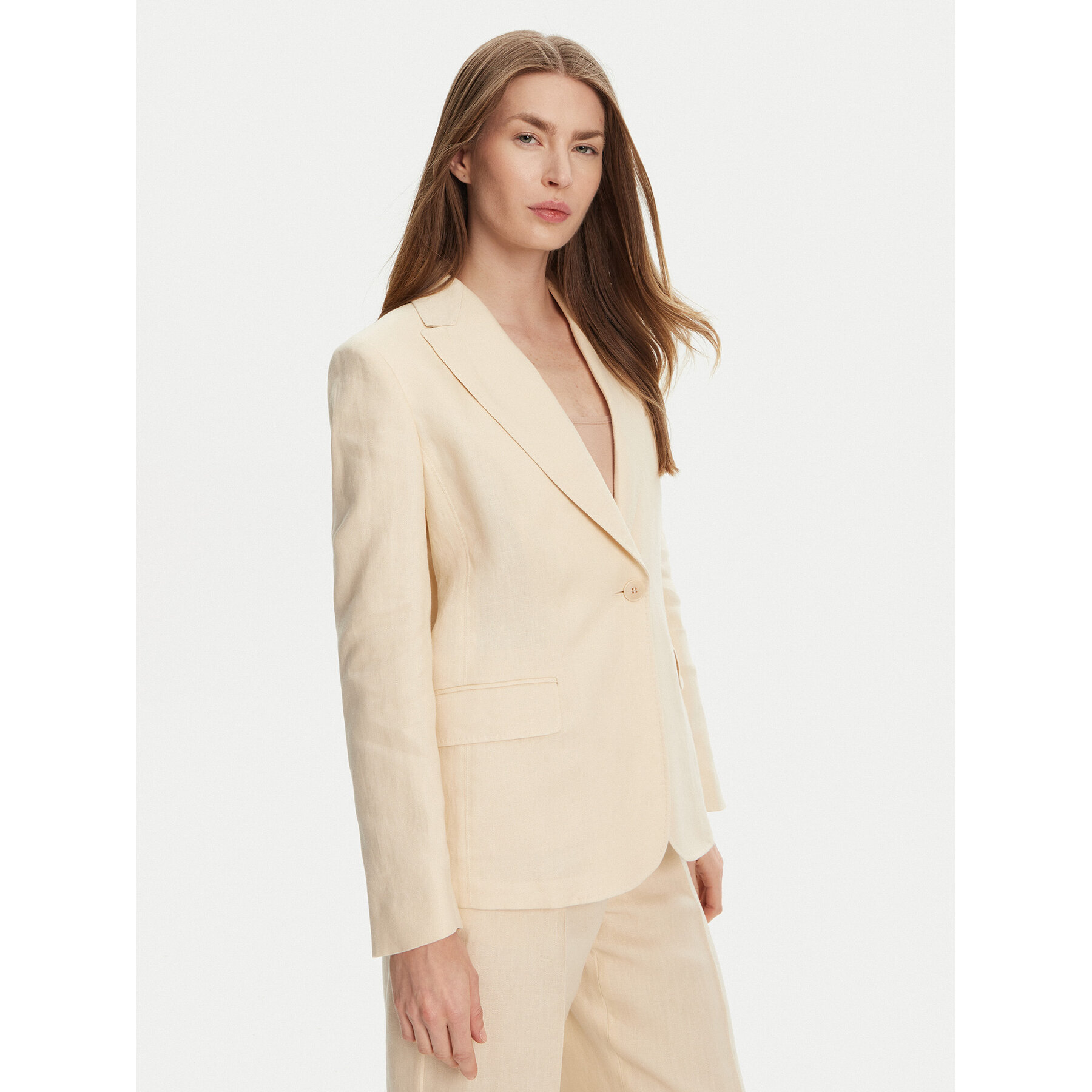 Weekend Max Mara Marynarka Nalut 2515041012 Écru Regular Fit