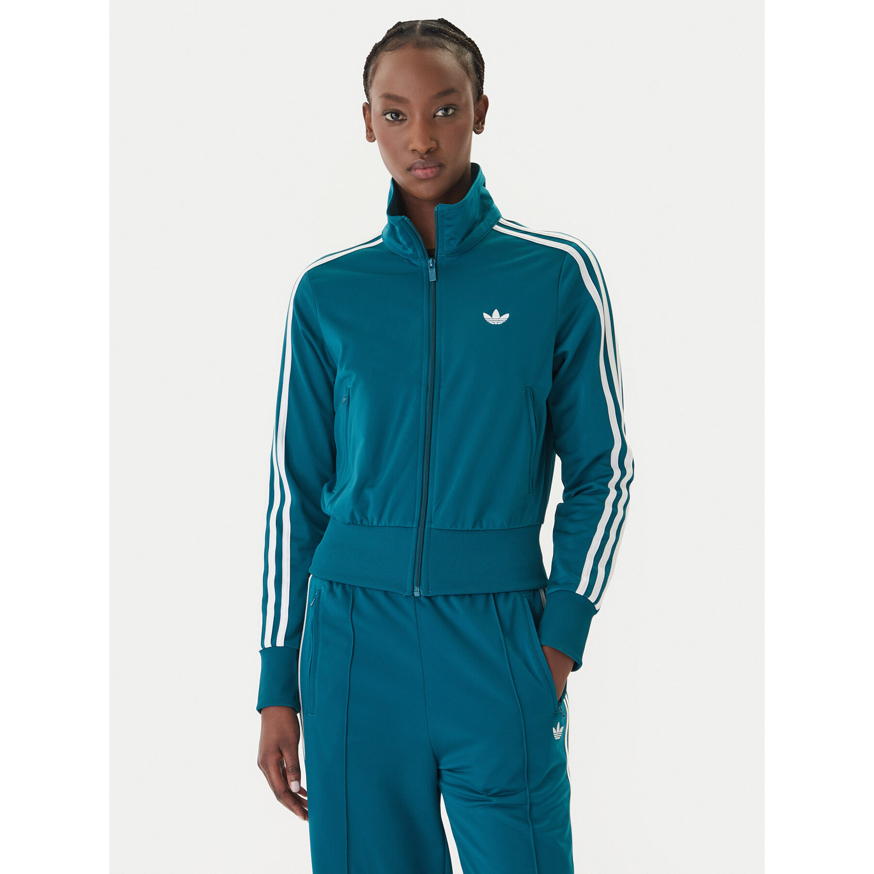 adidas Bluza Firebird Classic KQ6530 Zielony Regular Fit