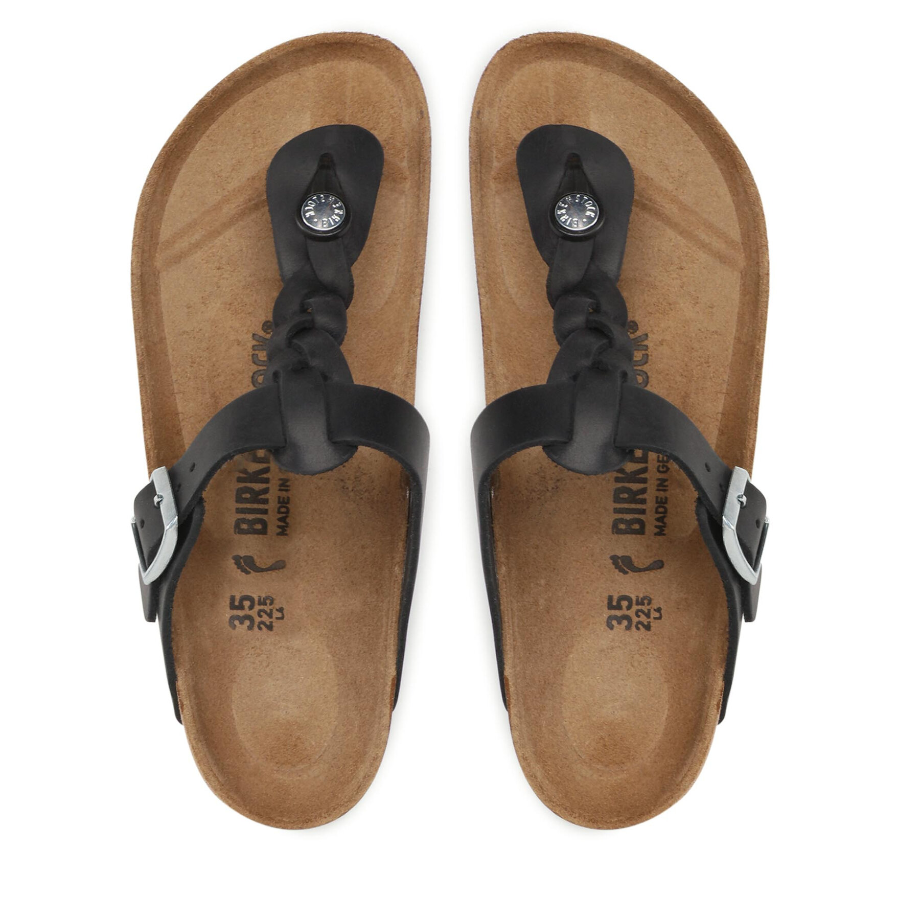 Birkenstock Japonki Gizeh Braided 1021360 Czarny