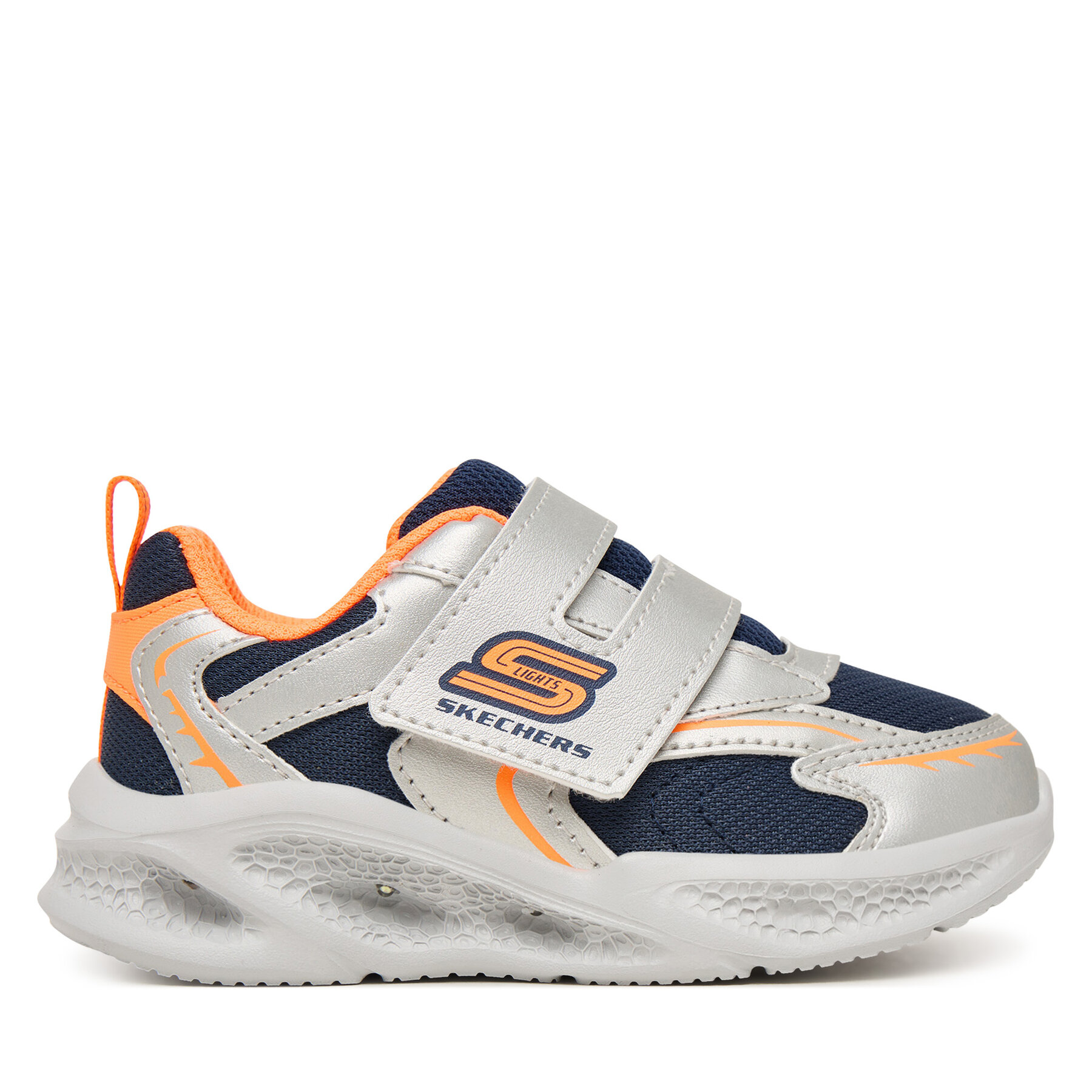 Skechers Sneakersy S-Lights: Meteor-Lights - Glow Spike 401498N/SLOR Srebrny