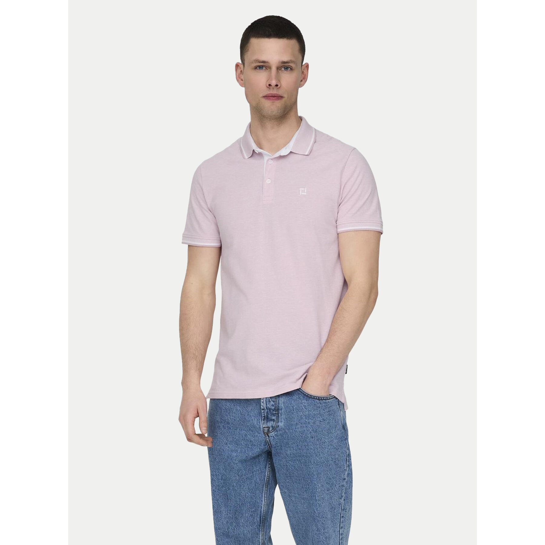 Only & Sons Polo Fletcher 22024827 Różowy Regular Fit