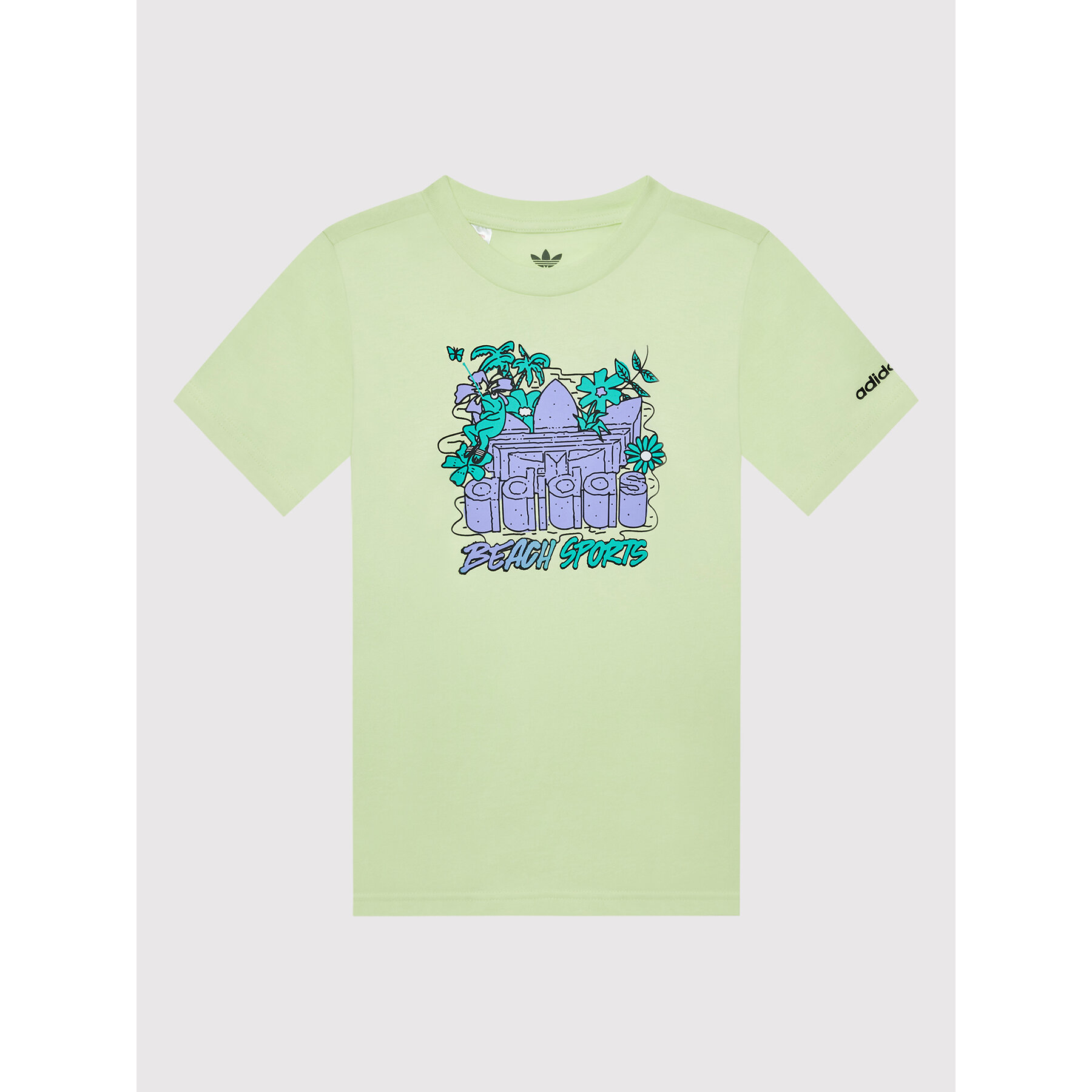 adidas T-Shirt Graphic Stoked Beach HF7434 Żółty Regular Fit