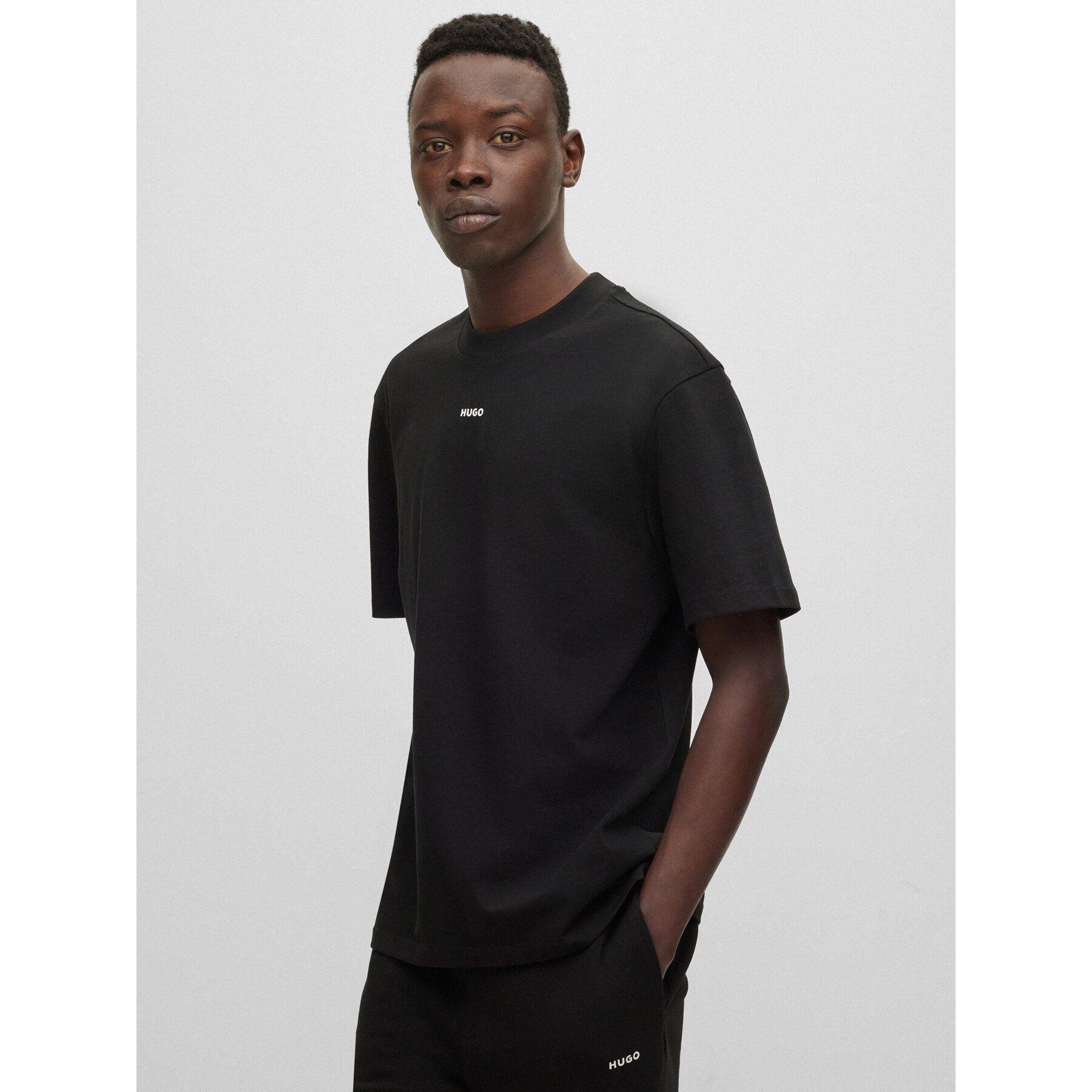 Hugo T-Shirt Dapolino 50488330 Czarny Relaxed Fit