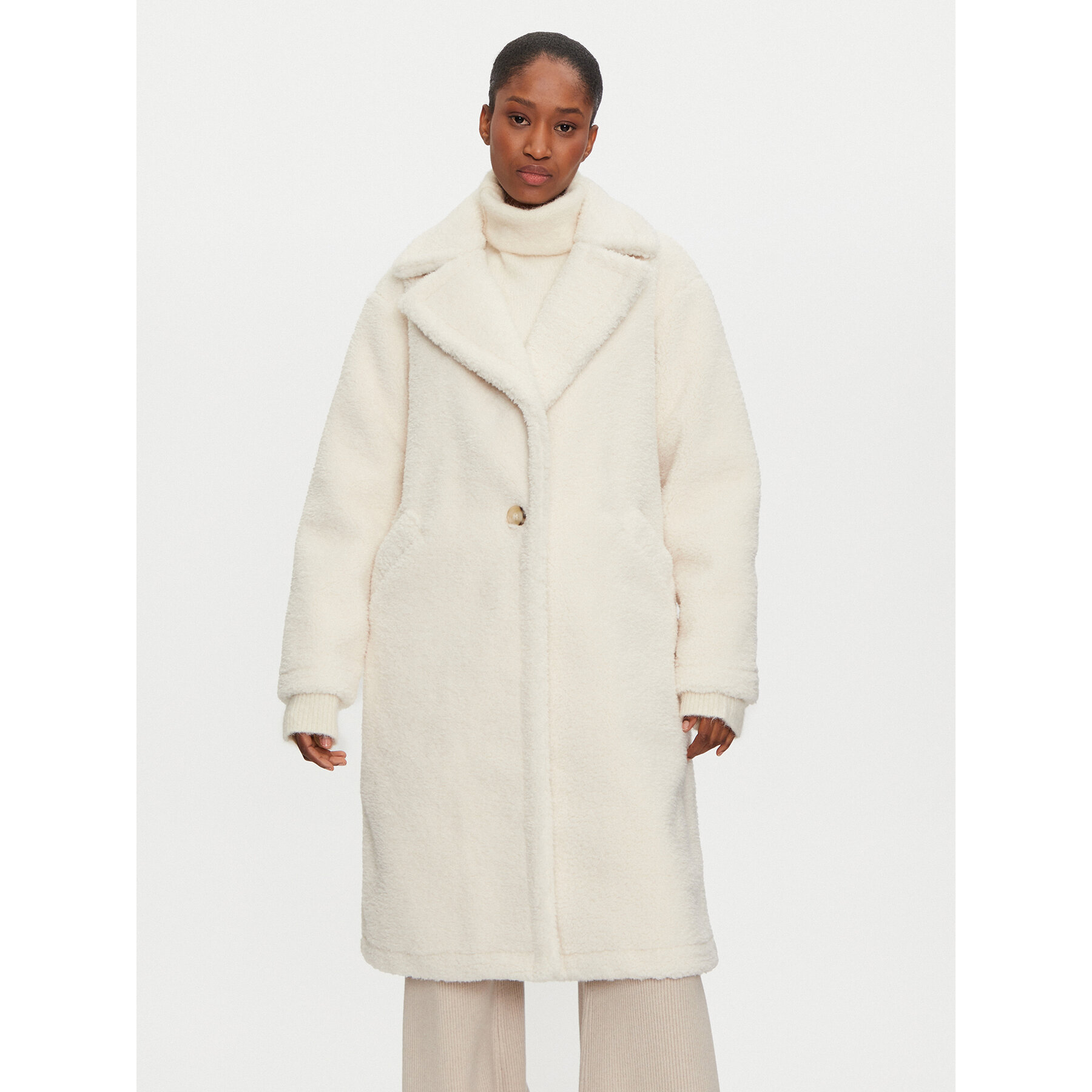 MICHAEL Michael Kors Kożuch 77B1384M52 Écru Oversize