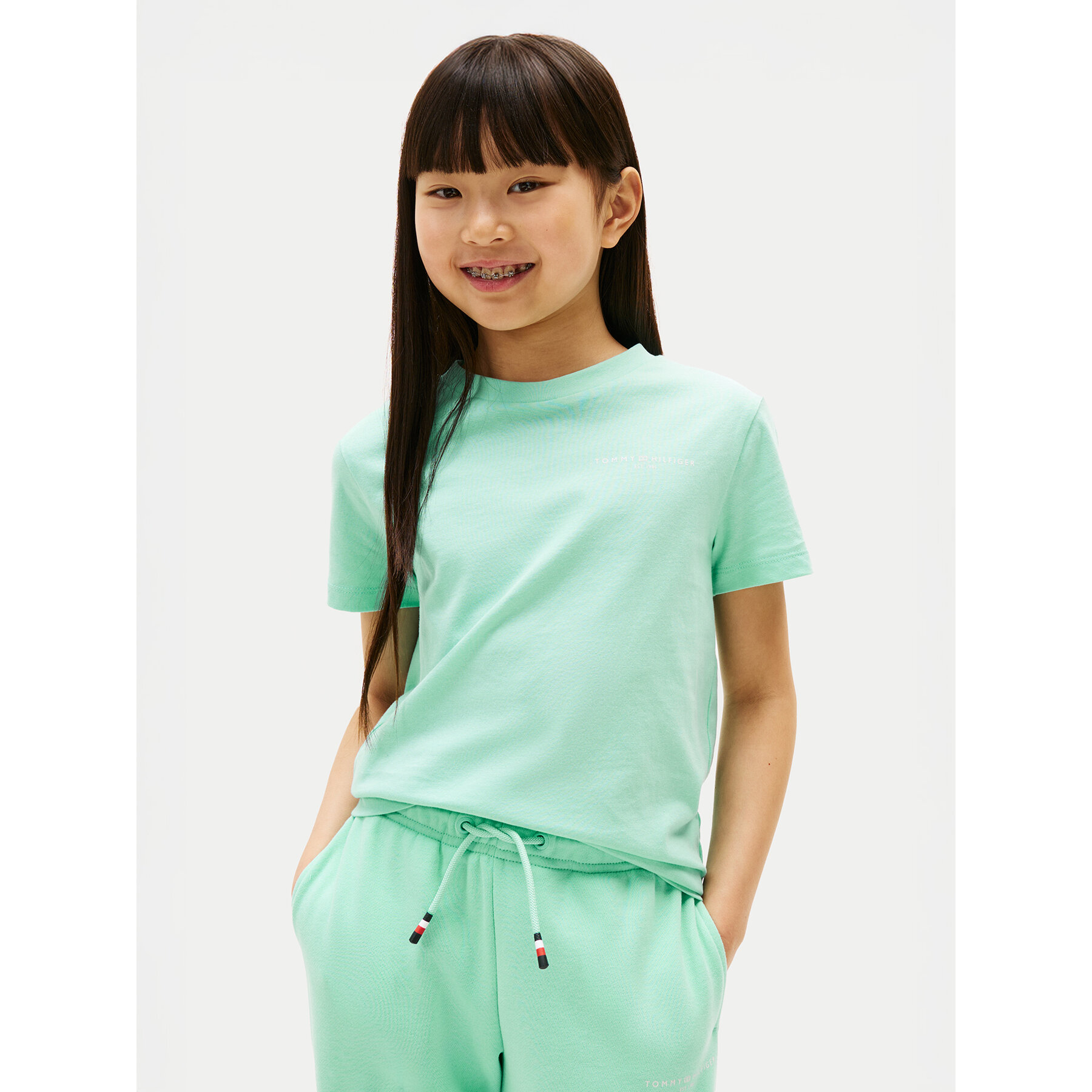 Tommy Hilfiger T-Shirt KS0KS00594 Zielony Regular Fit