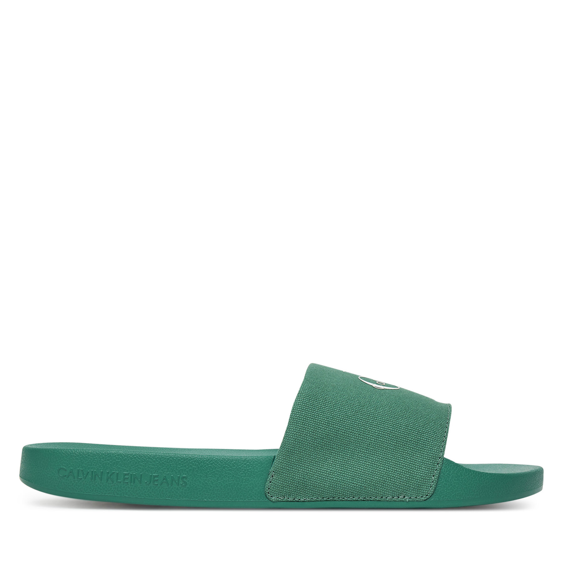Calvin Klein Jeans Klapki Slide Monologo Cv YM0YM01367 Zielony