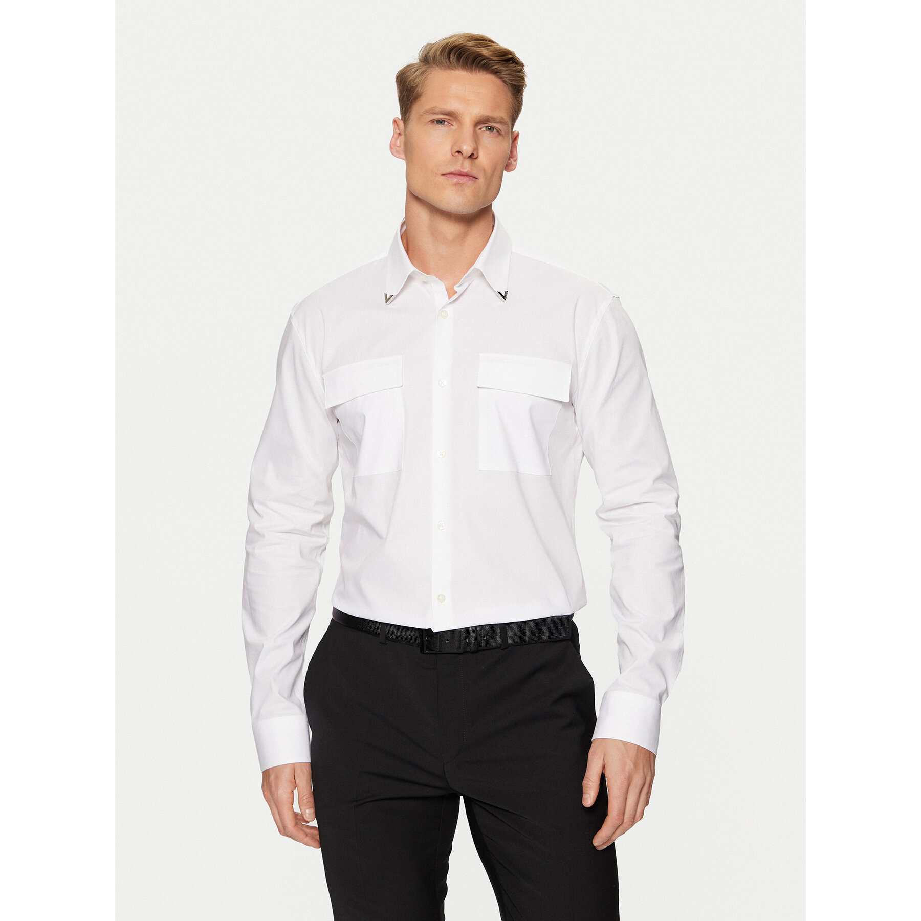 HUGO Koszula Ermetal 50534281 Biały Slim Fit
