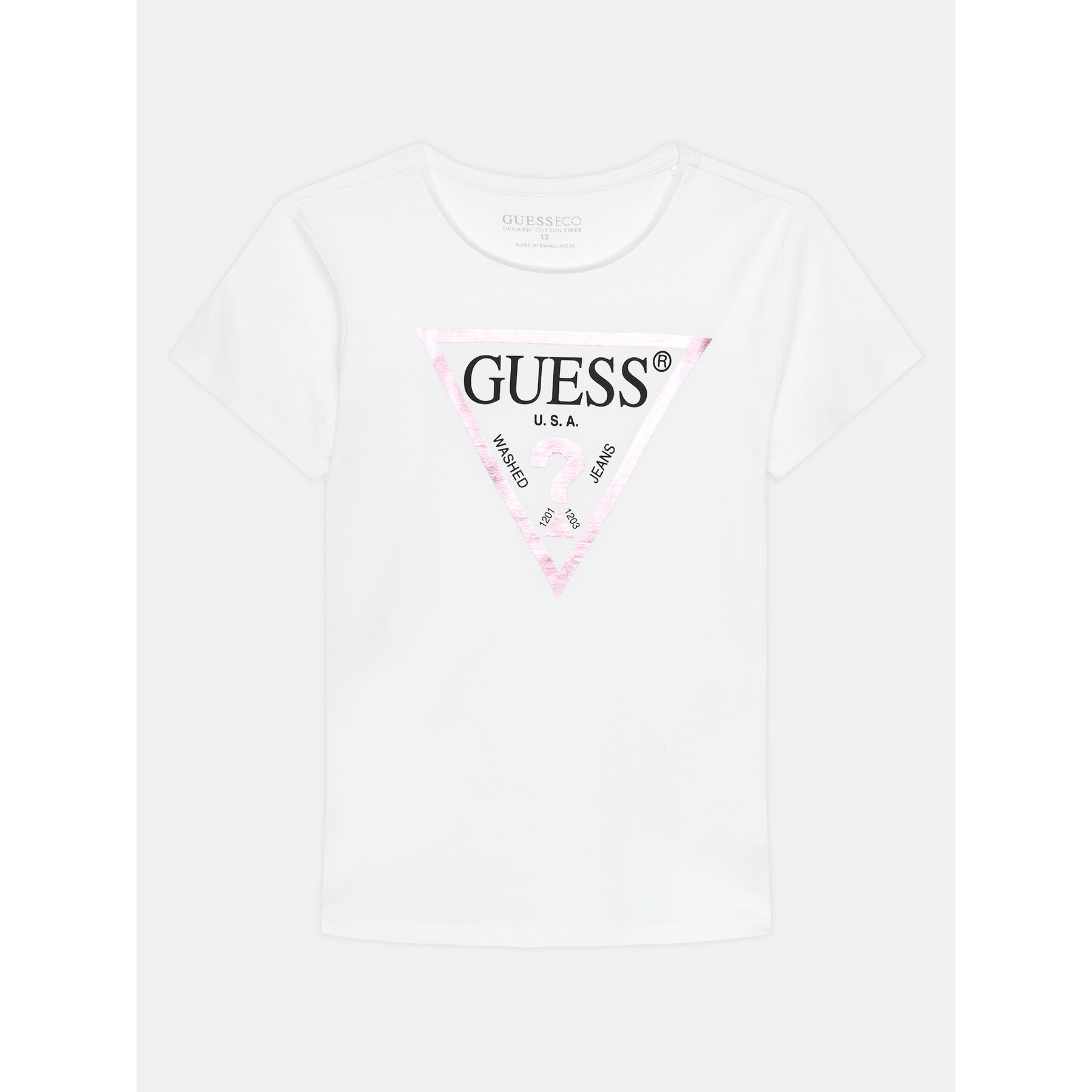 Guess T-Shirt J73I56 K8HM0 Biały Regular Fit