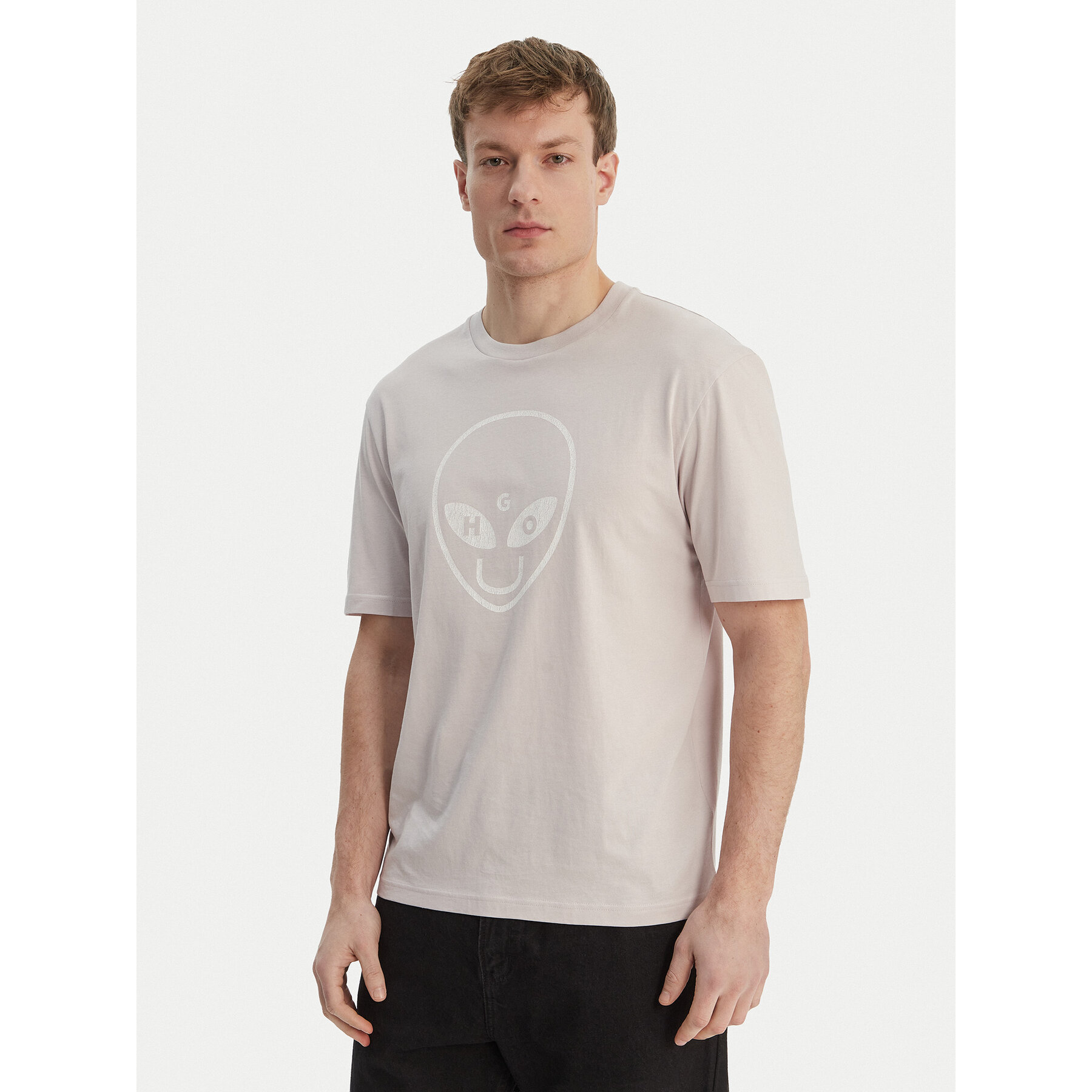 HUGO T-Shirt Nalien 50560060 Fioletowy Regular Fit