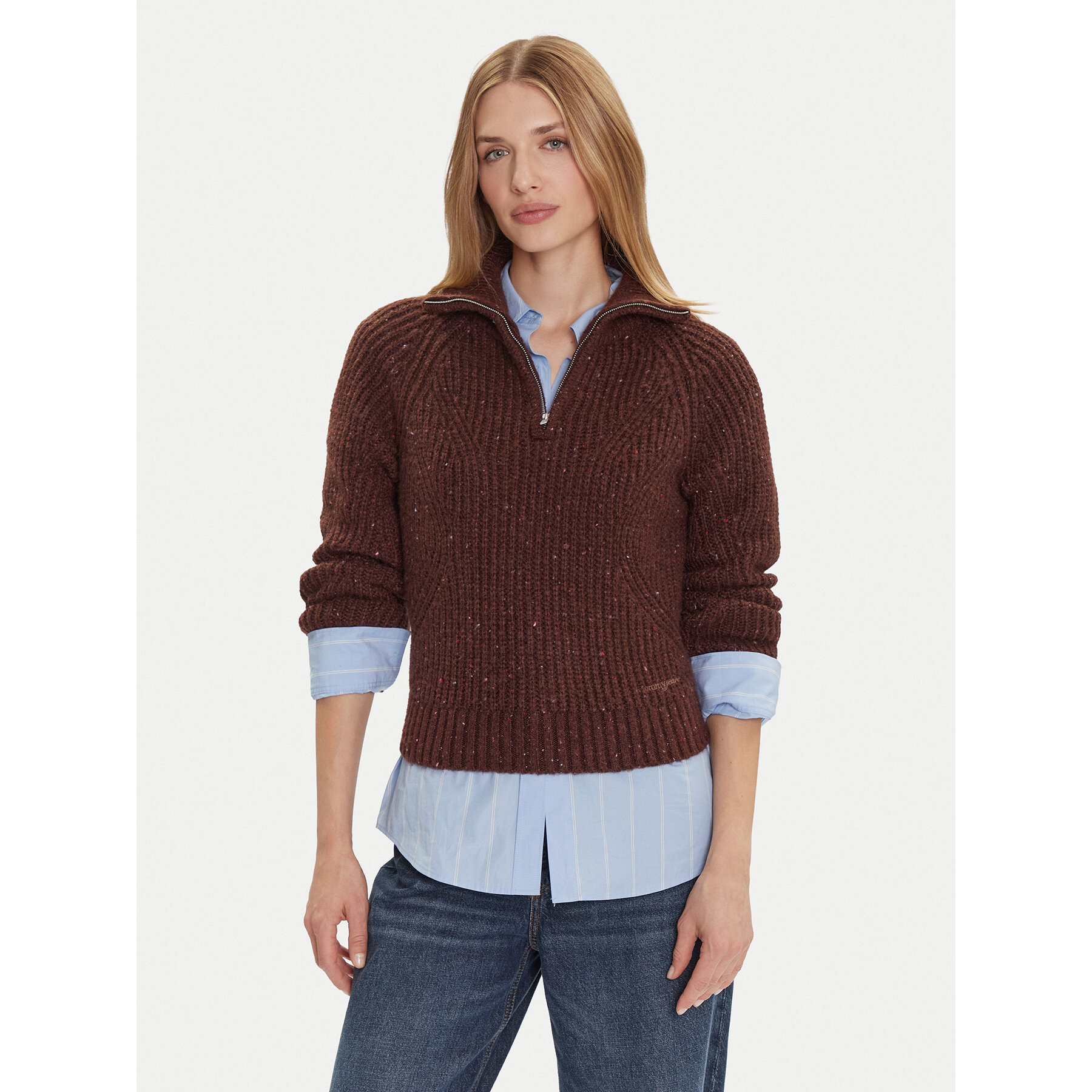Tommy Jeans Sweter DW0DW21686 Brązowy Relaxed Fit