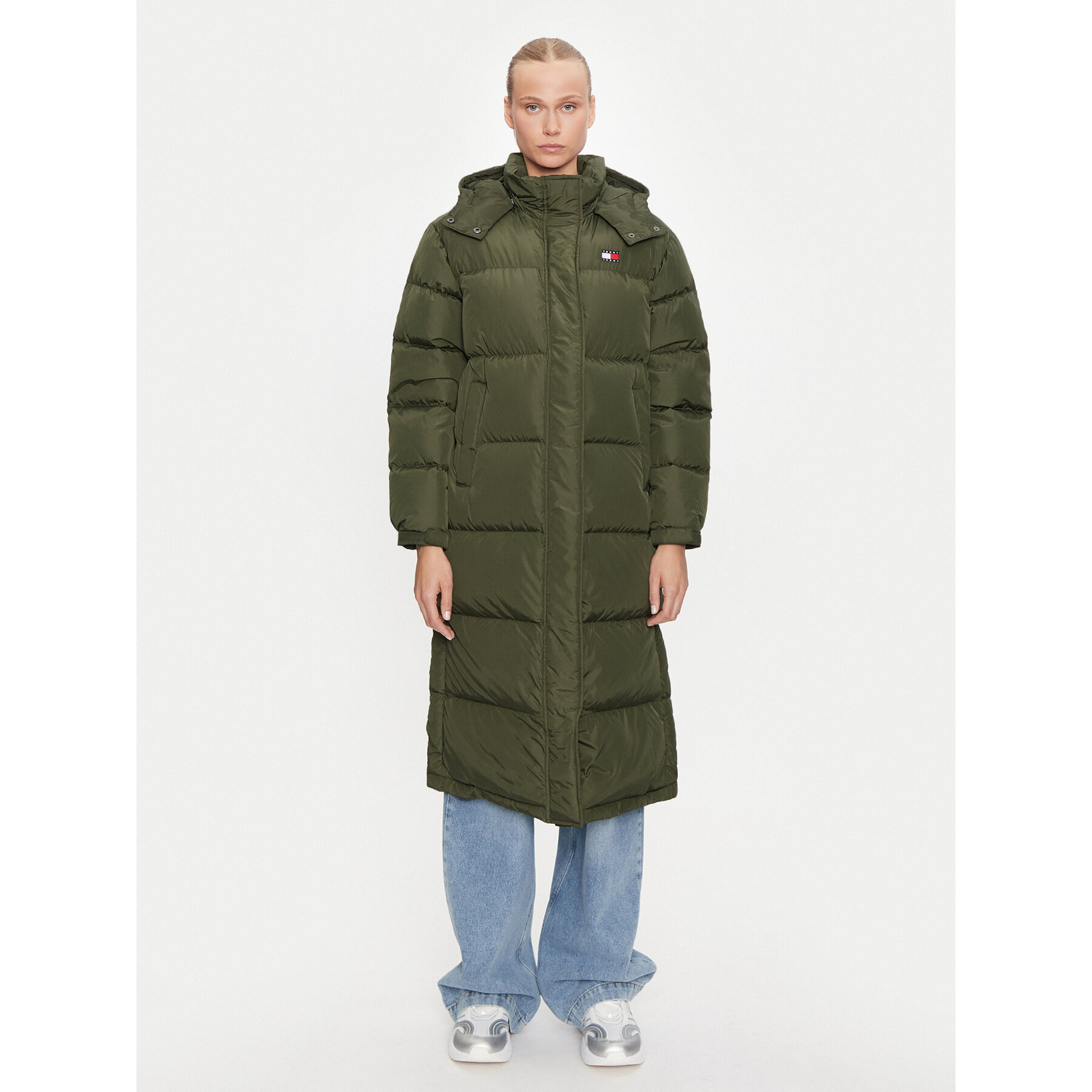 Tommy Jeans Kurtka puchowa Alaska DW0DW18860 Zielony Regular Fit