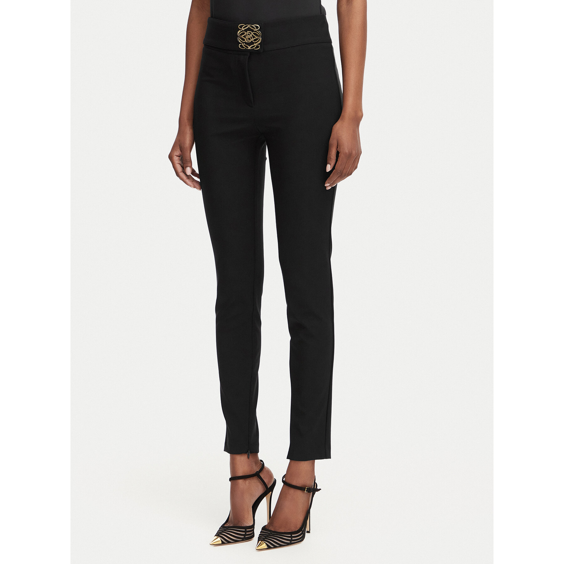 Babylon Spodnie materiałowe W E00057 Czarny Slim Fit