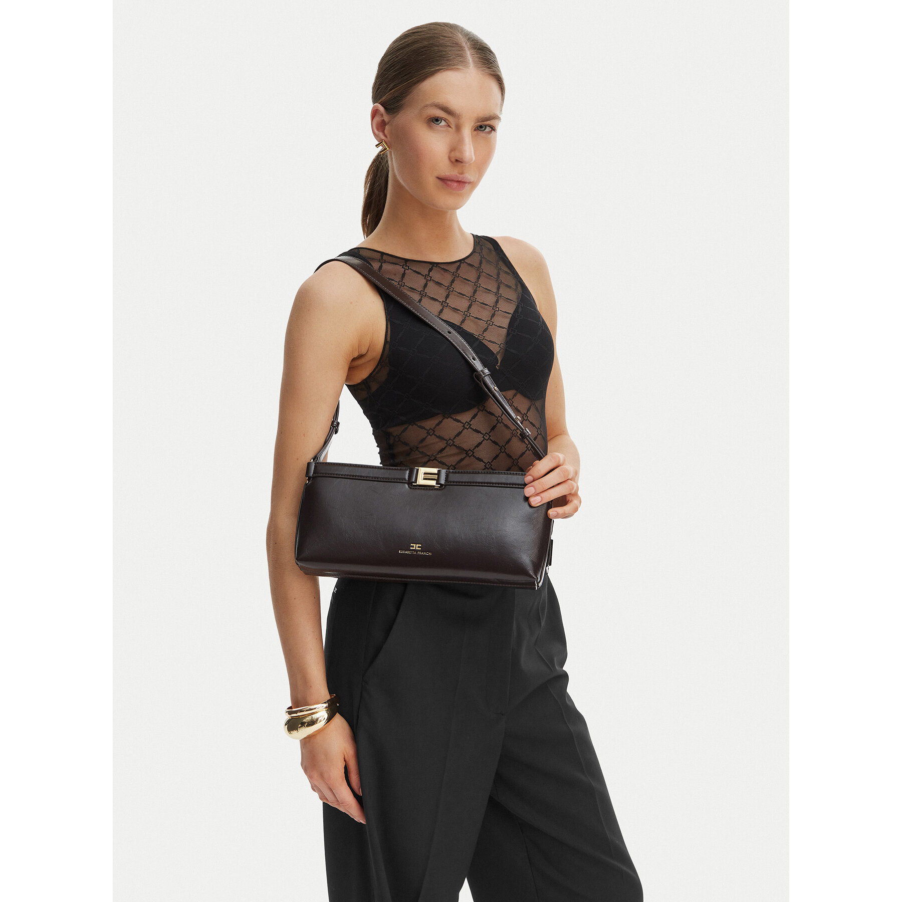 Elisabetta Franchi Torebka BS-17A-61E2-V280 Brązowy