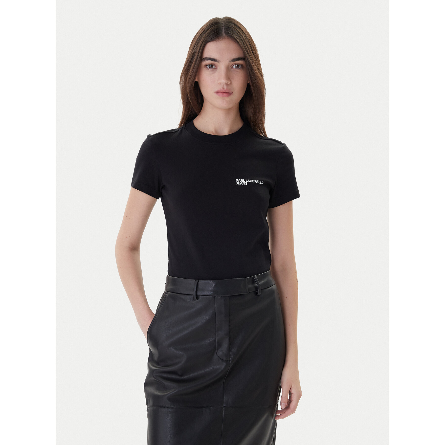 Karl Lagerfeld Jeans T-Shirt A1W17004 Czarny Slim Fit