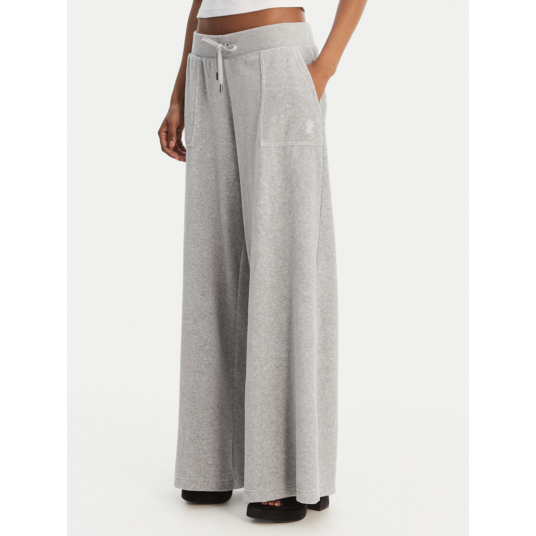Juicy Couture Spodnie dresowe Yuka JCBBJ225803 Szary Wide Leg