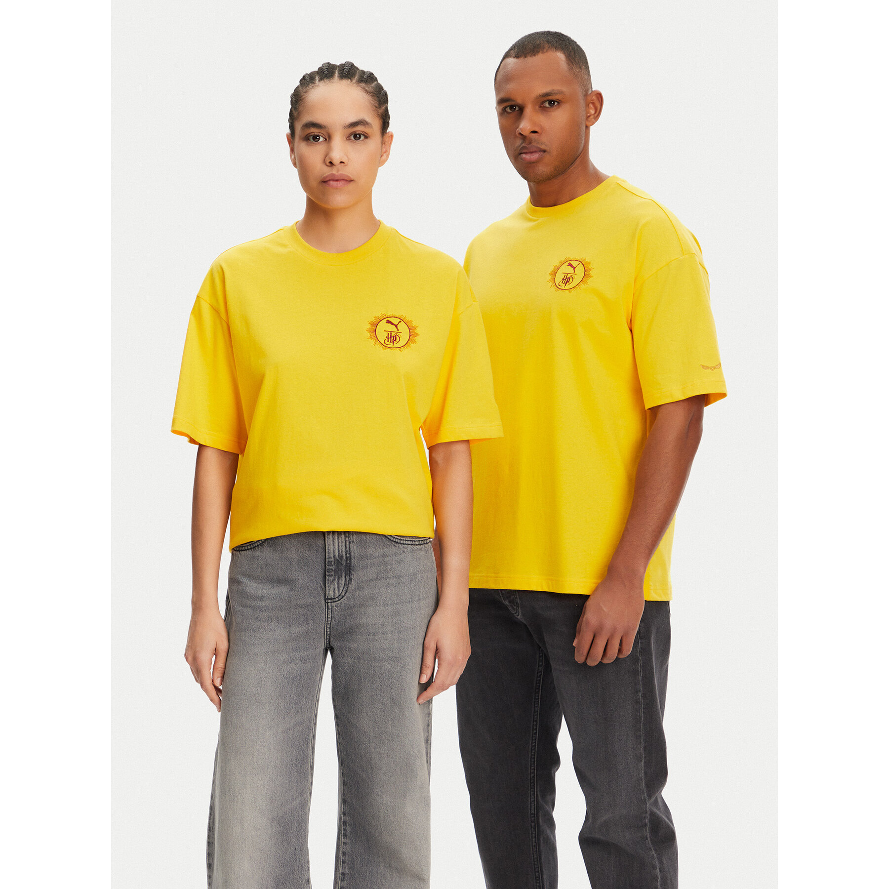 Puma T-Shirt Unisex Harry Potter 630092 Żółty Oversize