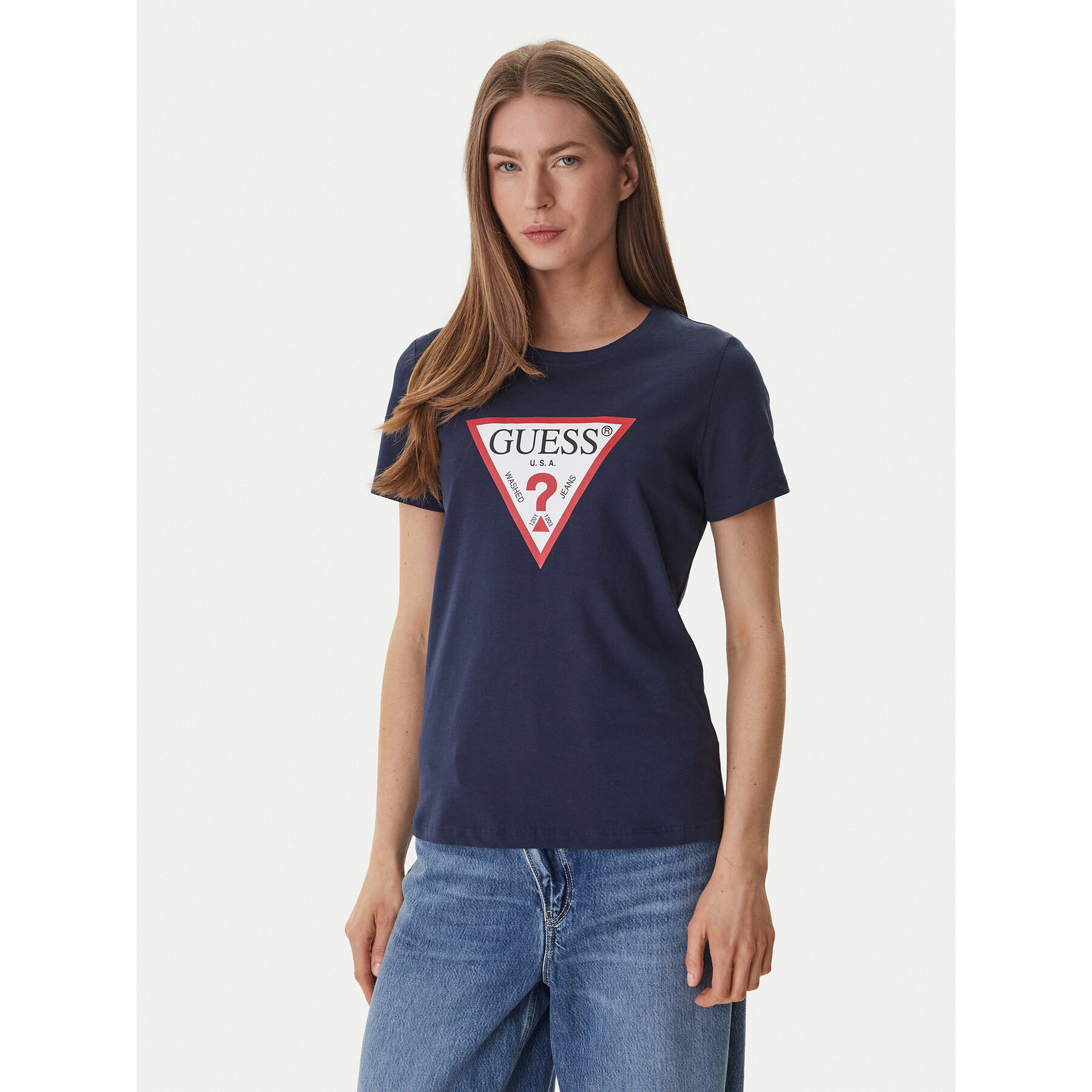 Guess T-Shirt W1YI1B I3Z14 Granatowy Regular Fit