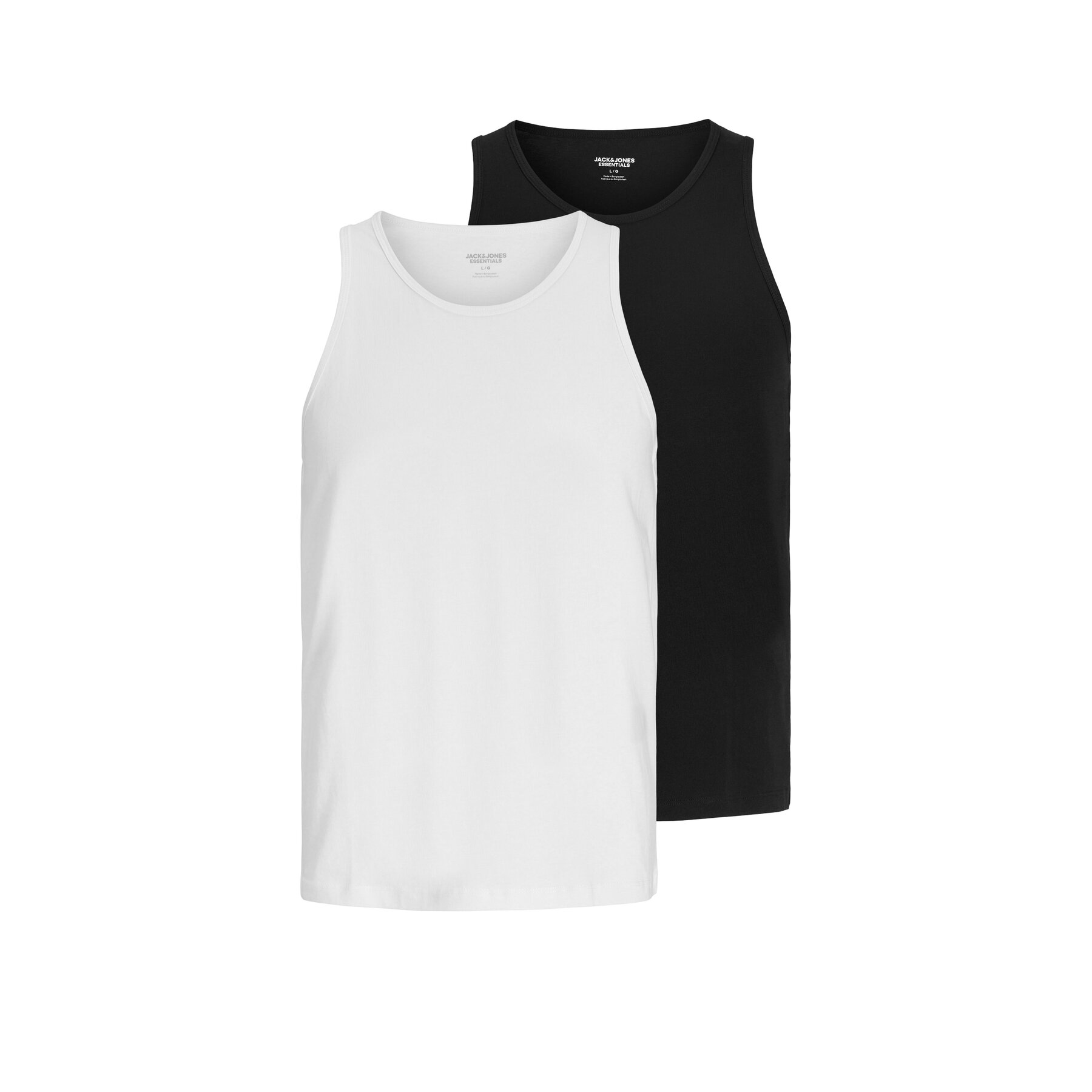 Jack & Jones Komplet tank topów Organic 12297688 Czarny Regular Fit