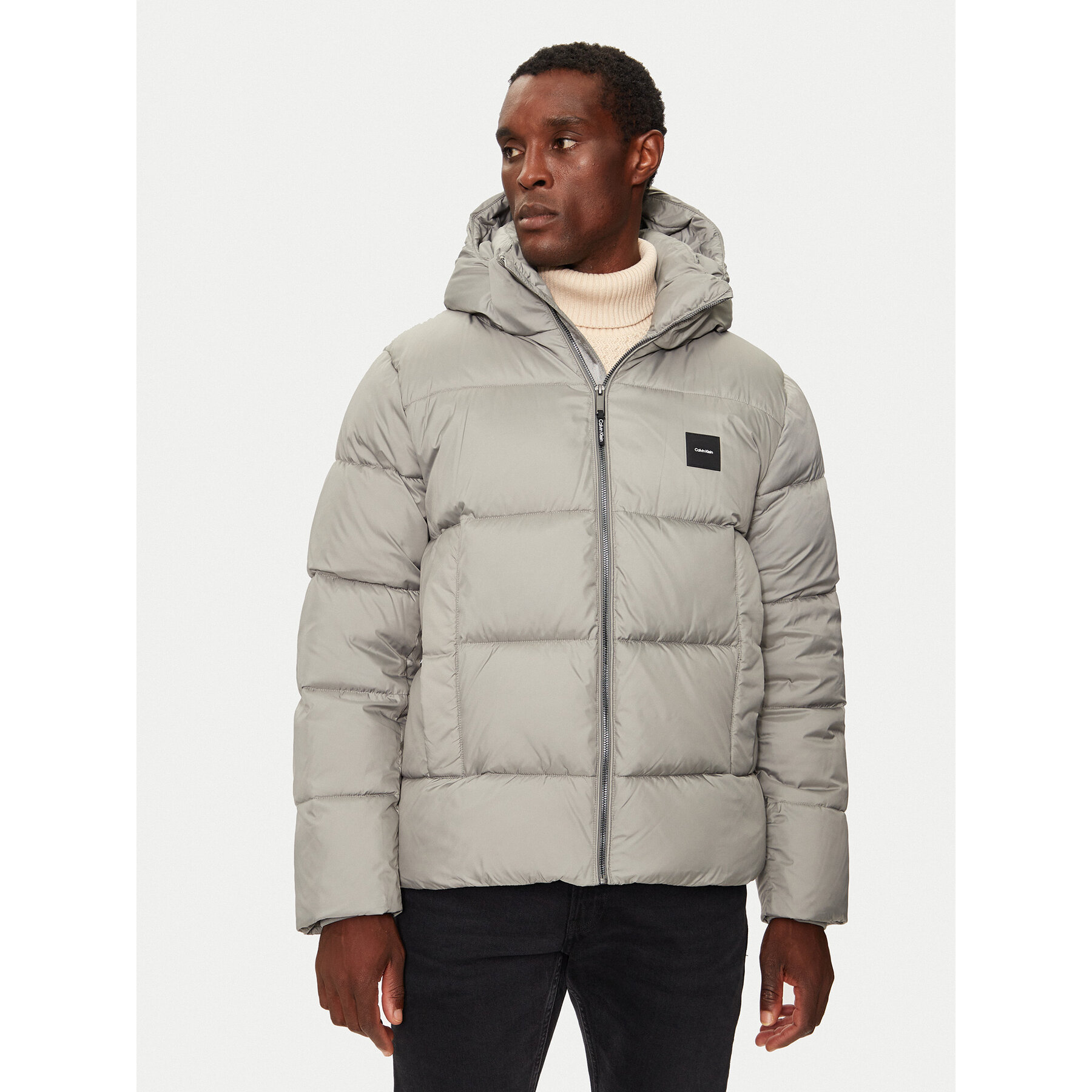 Calvin Klein Kurtka zimowa K10K113476 Szary Regular Fit