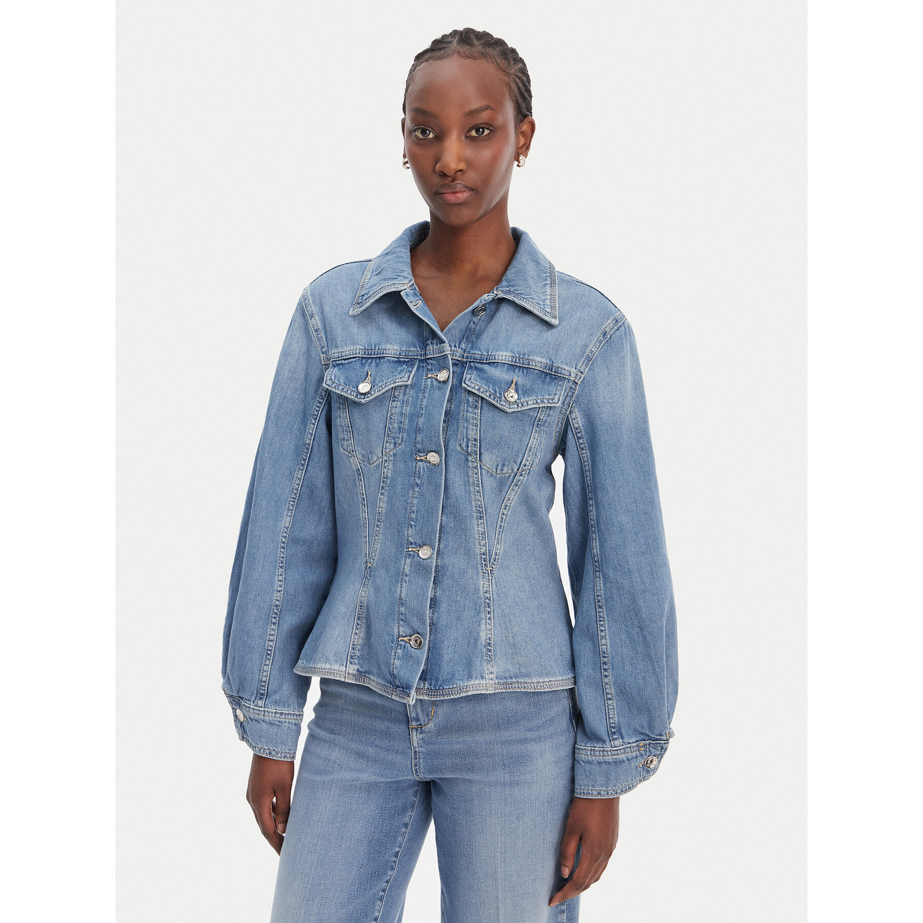 Liu Jo Kurtka jeansowa UA6199 D0309 Niebieski Regular Fit