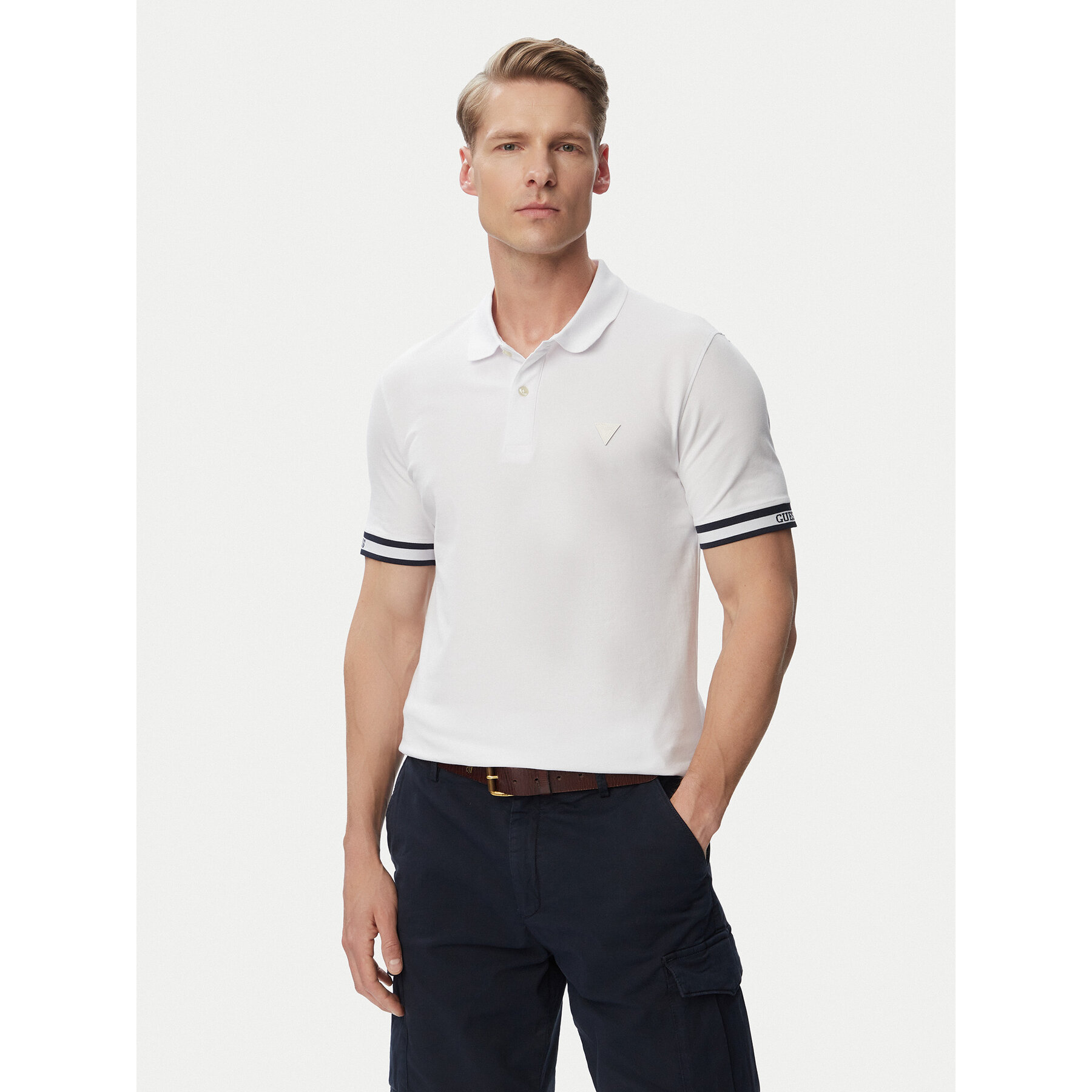 Guess Polo M6GP60 K3076 Biały Regular Fit