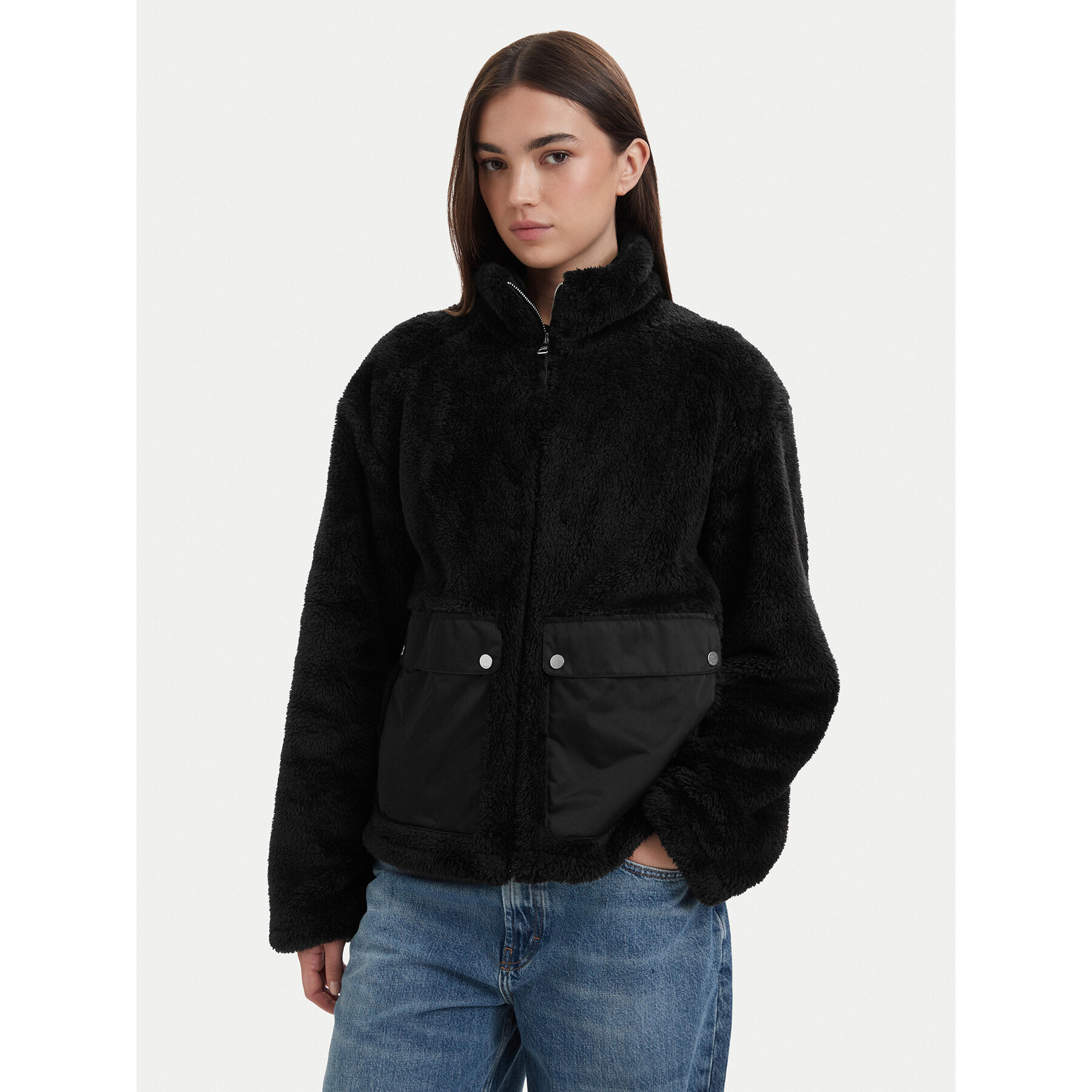 HUGO Futro Fayla-1_B 50563093 Czarny Relaxed Fit