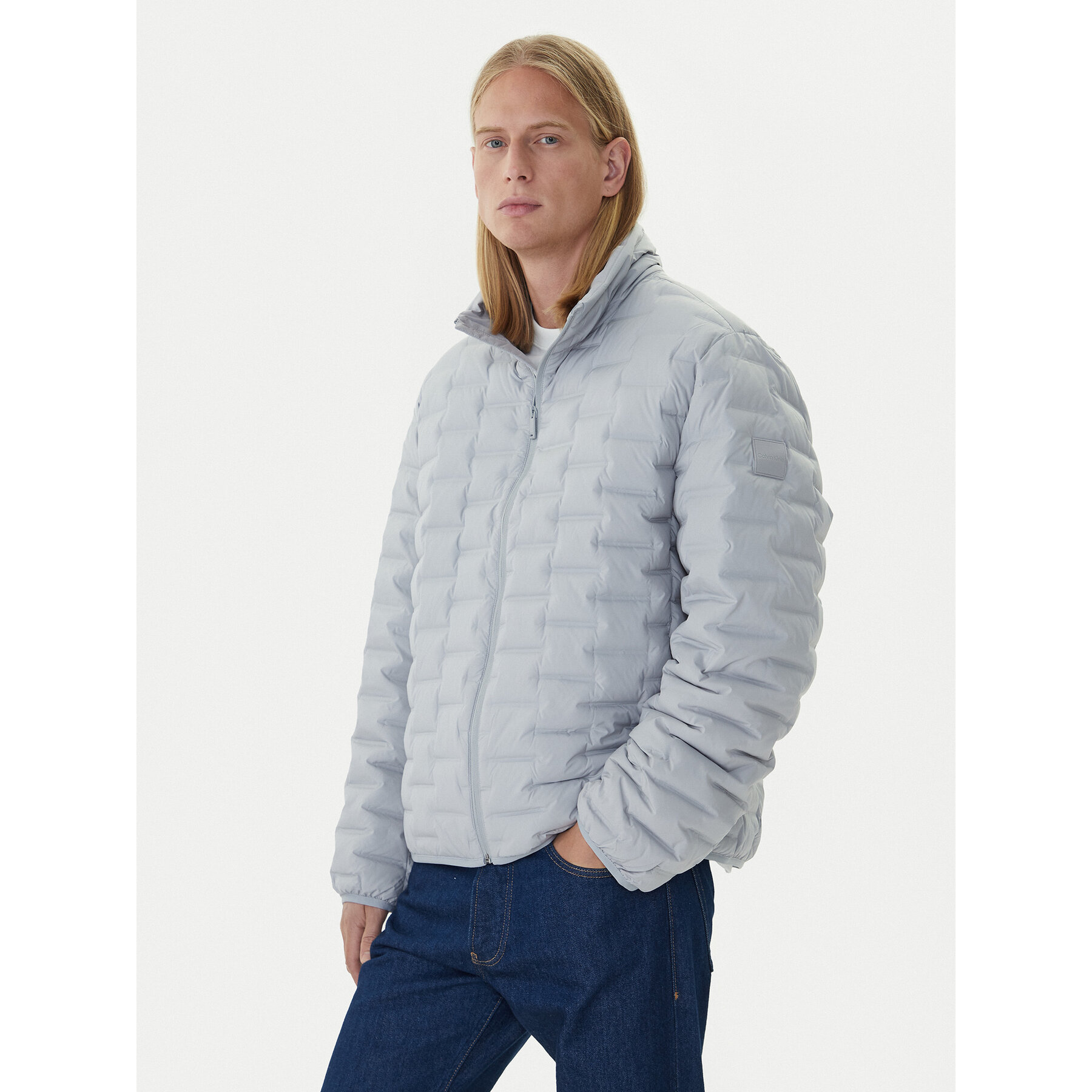 Calvin Klein Kurtka puchowa LV04LD520G Szary Regular Fit