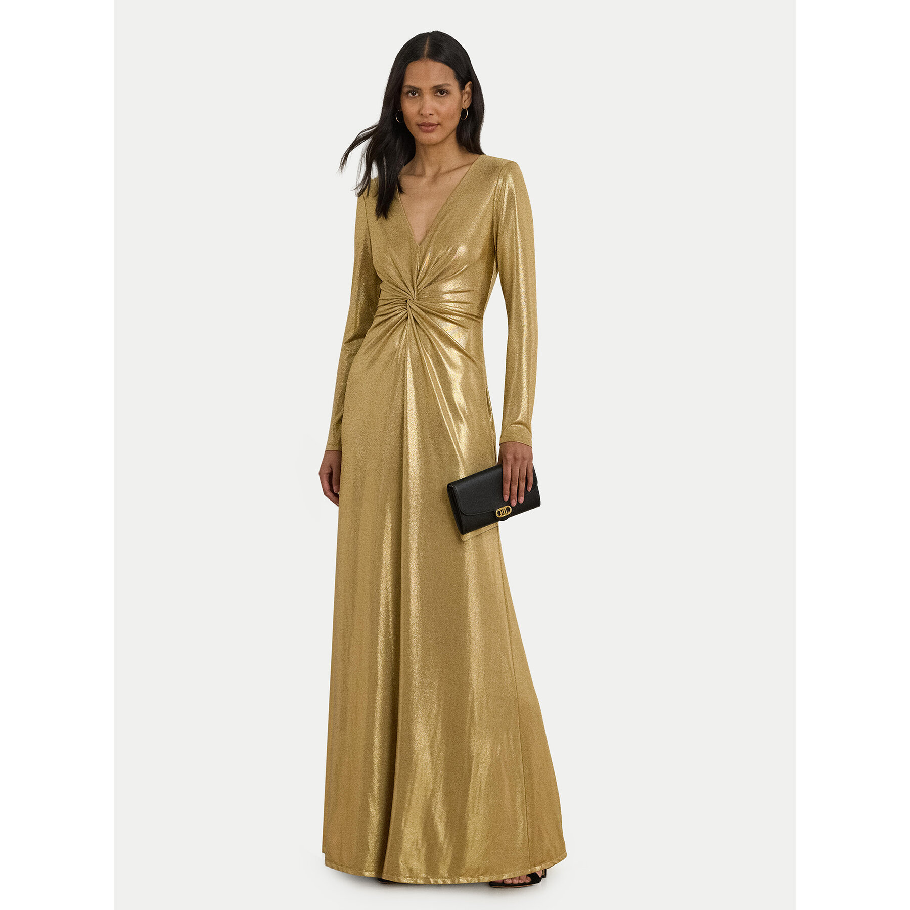 LAUREN RALPH LAUREN Sukienka wieczorowa 253979967001 Złoty Slim Fit